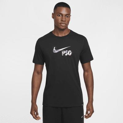 Men's Nike Black Paris Saint-Germain Swoosh T-Shirt, Size: Medium, Psg Black Product Image