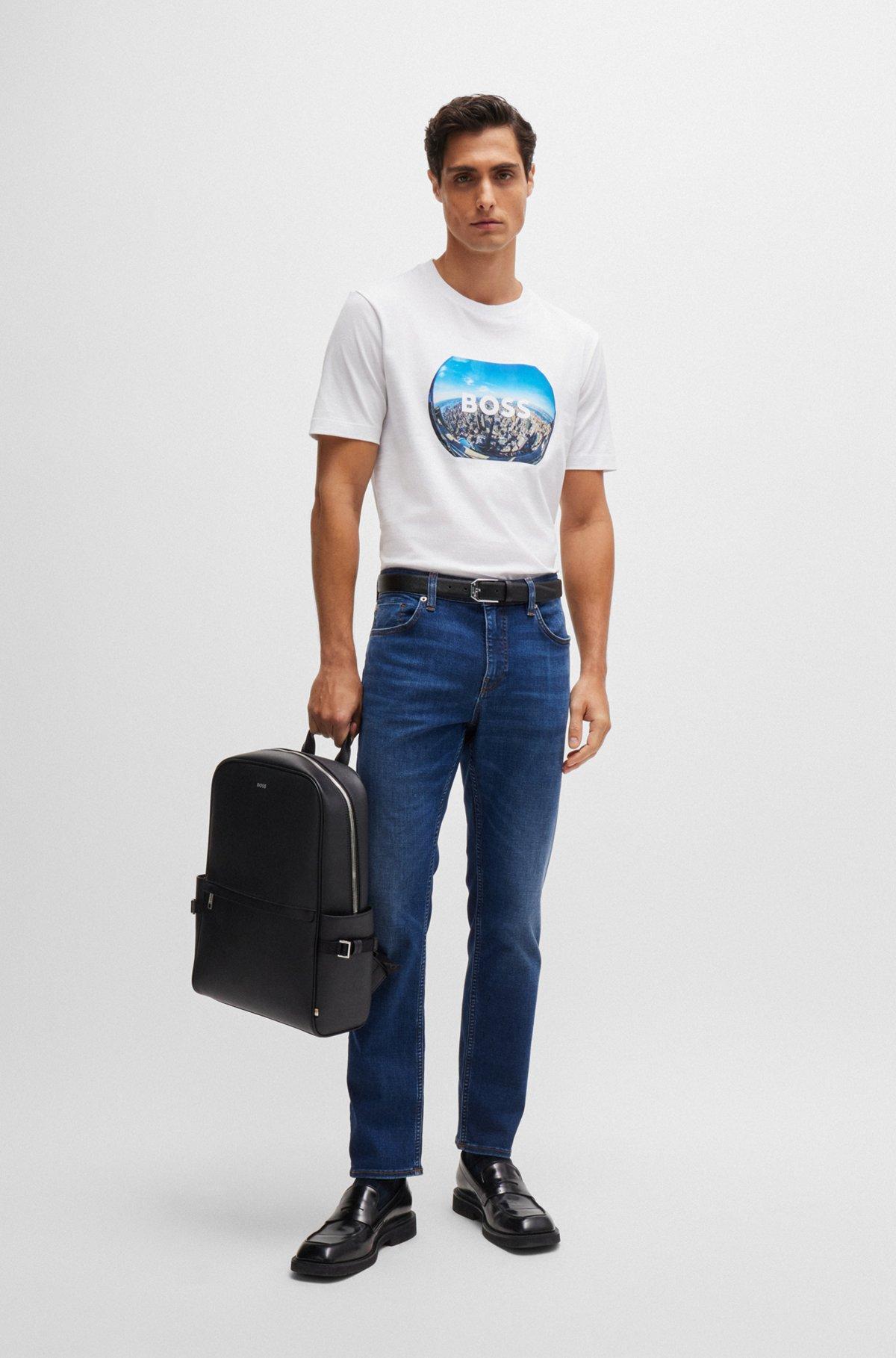 Delaware Slim-fit jeans in dark-blue super-soft denim Product Image