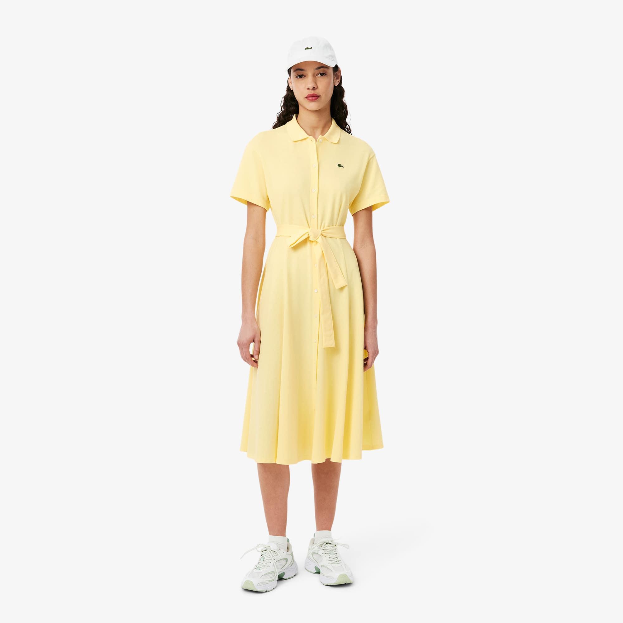 Flared Mini-Piqué Polo Dress Product Image
