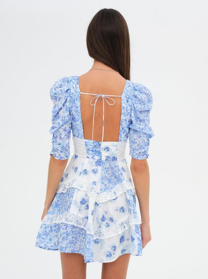 Rosalyn Mini Dress — Blue Product Image