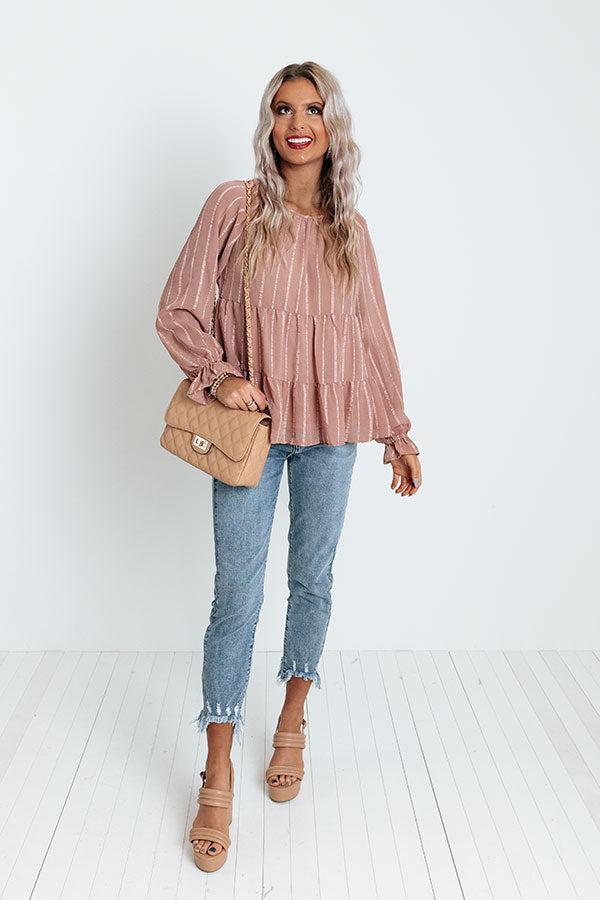 Infinitely Grateful Babydoll Top In Latte Product Image