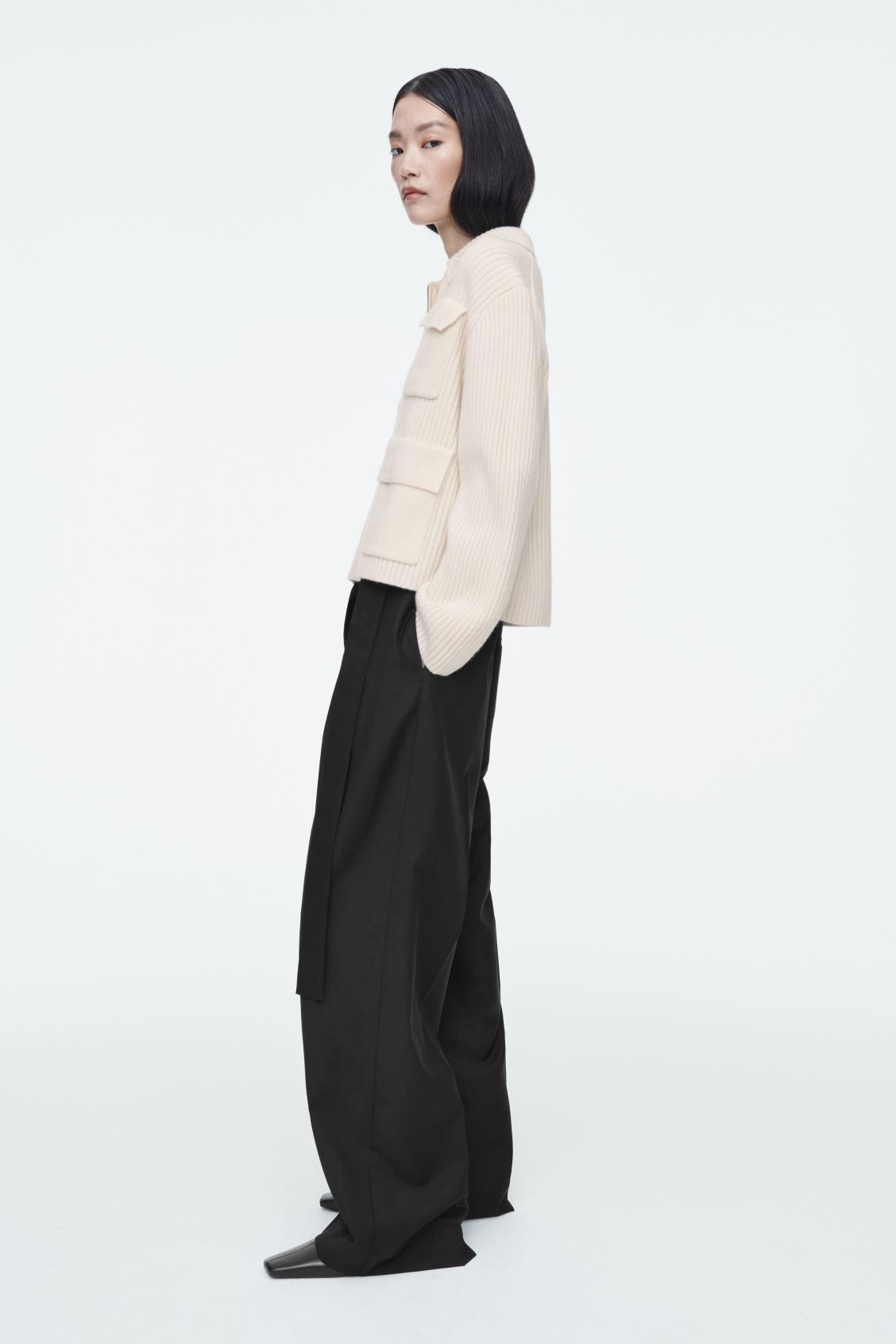 RIBBED MERINO WOOL UTILITY JACKET Product Image