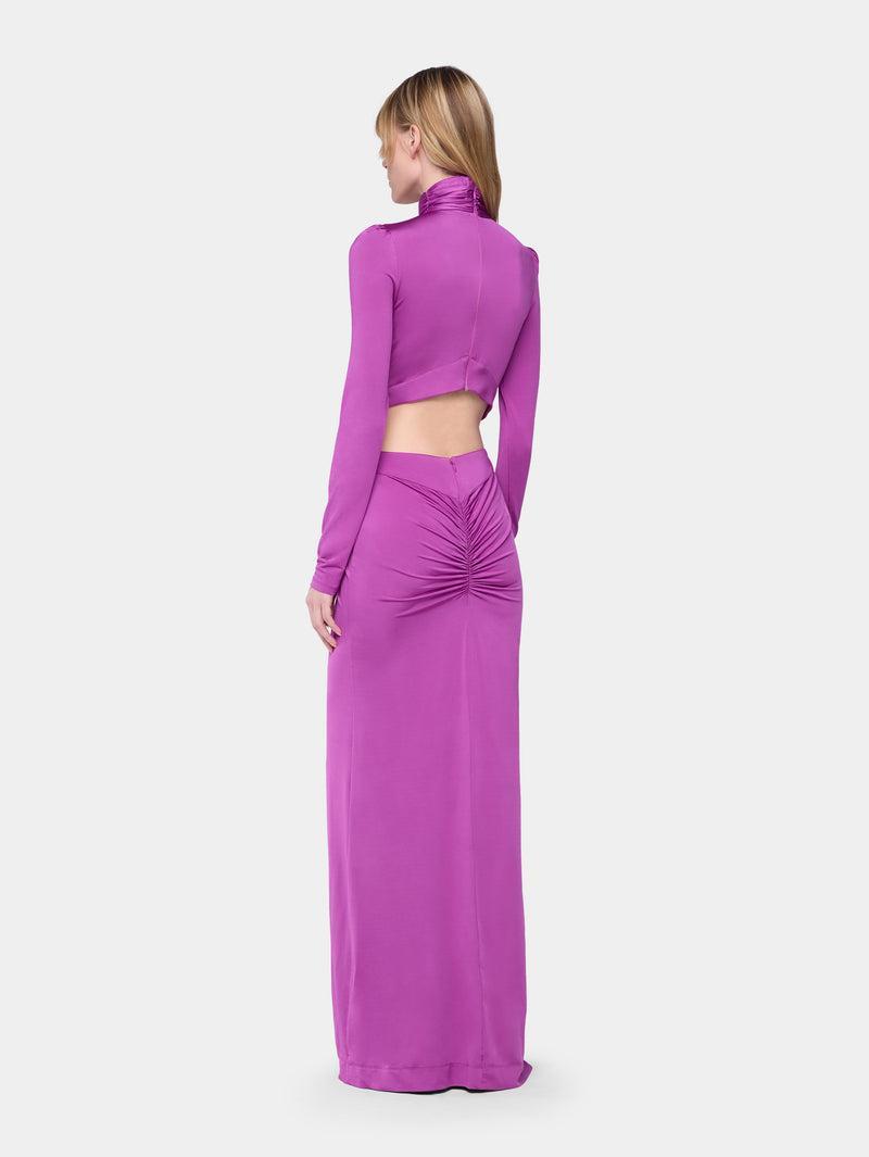 FUCHSIA LONG DRESS IN JERSEY Product Image
