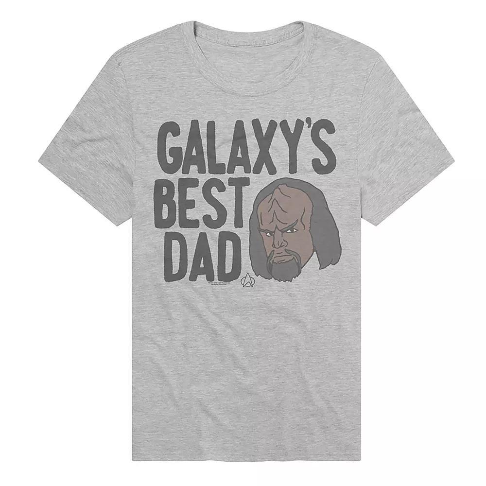 Men's Star Trek Galaxy's Best Dad Graphic Tee, Size: Medium, Athletic Grey Product Image