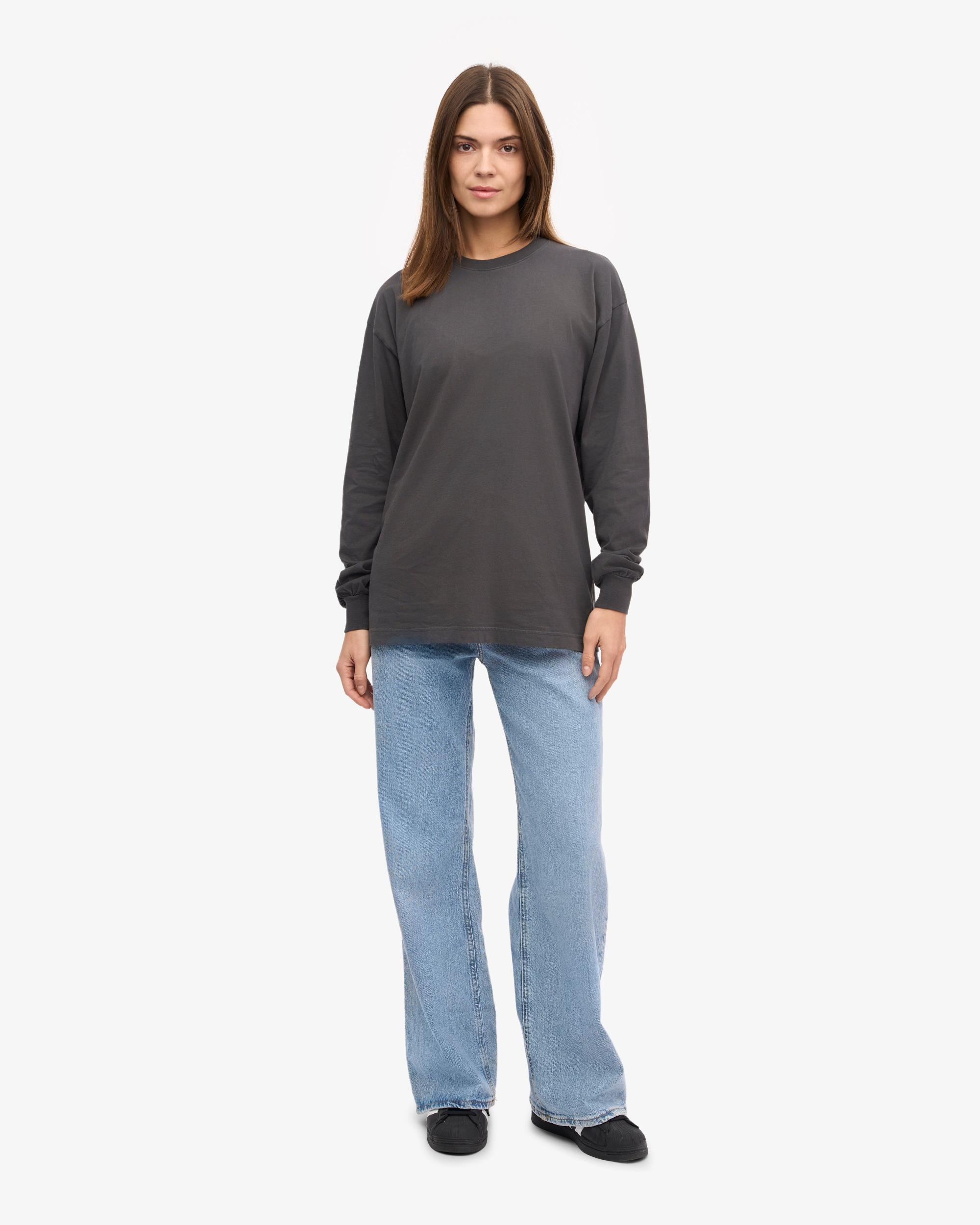 Oversized Organic LS T-Shirt - Lava Grey Product Image