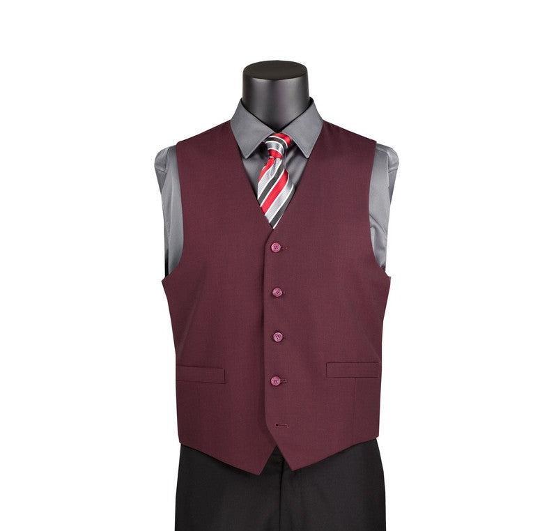 Charcoal Slim Fit Vest Single Breasted 5 Button Design Product Image