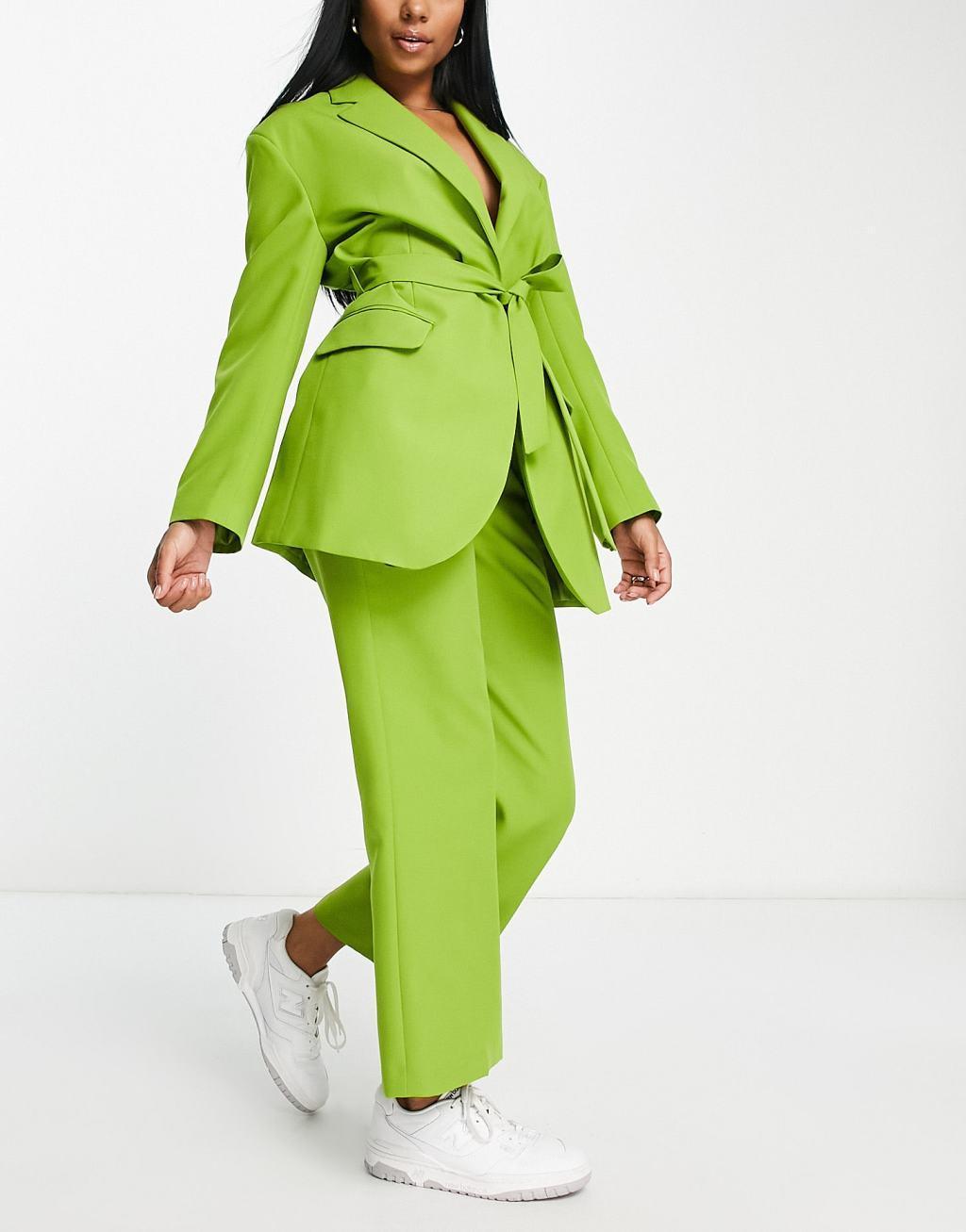 ASOS DESIGN hourglass straight ankle suit pants Product Image