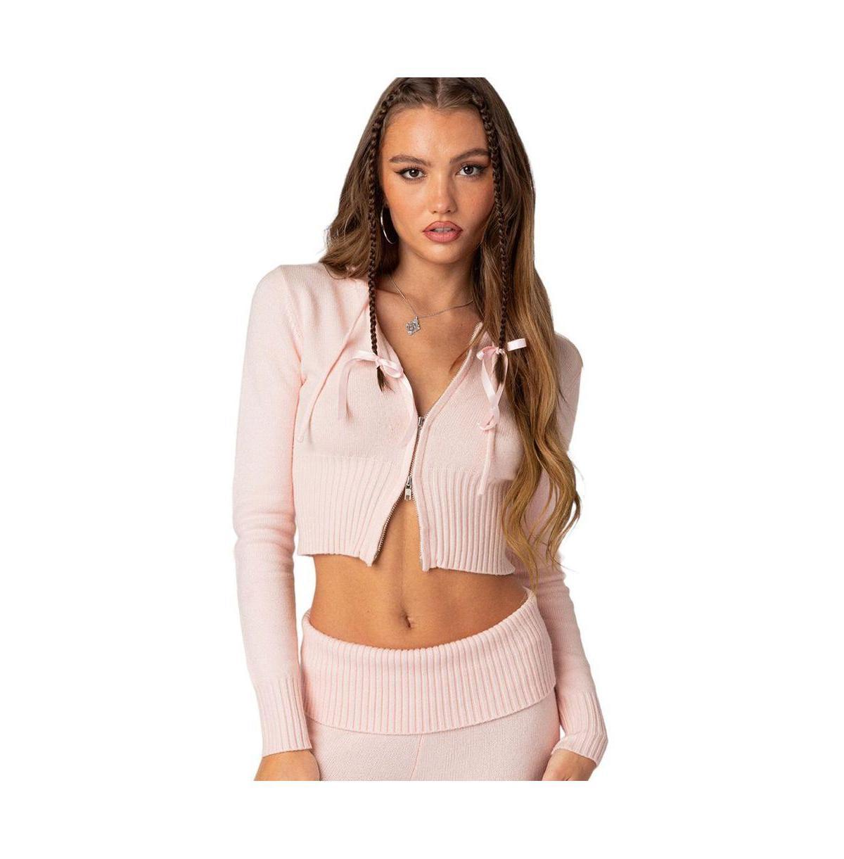 Edikted Desiree Knitted Hooded Cardigan Product Image