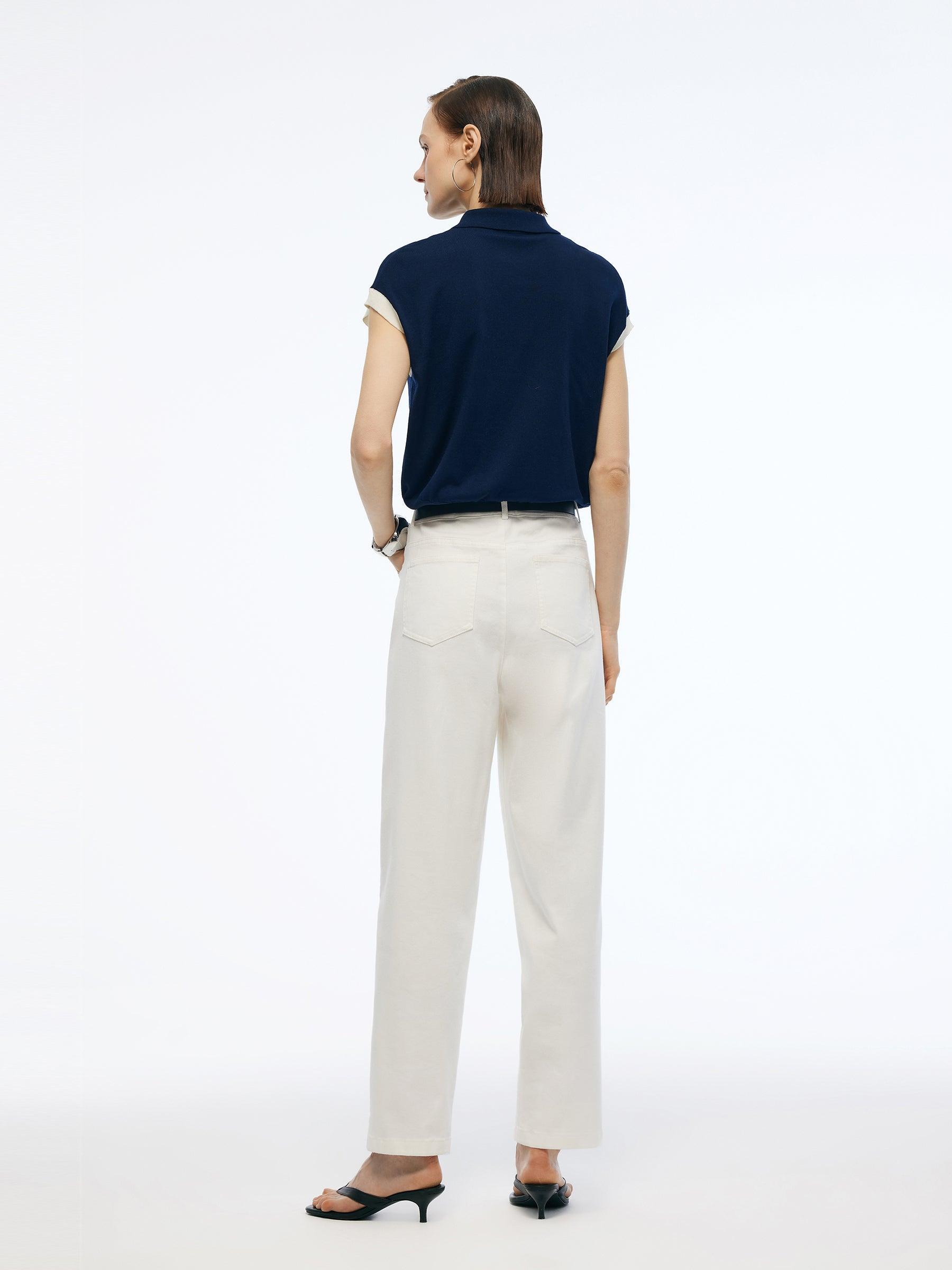 Denim Stretch Women Ankle Length Jeans With Belt Product Image