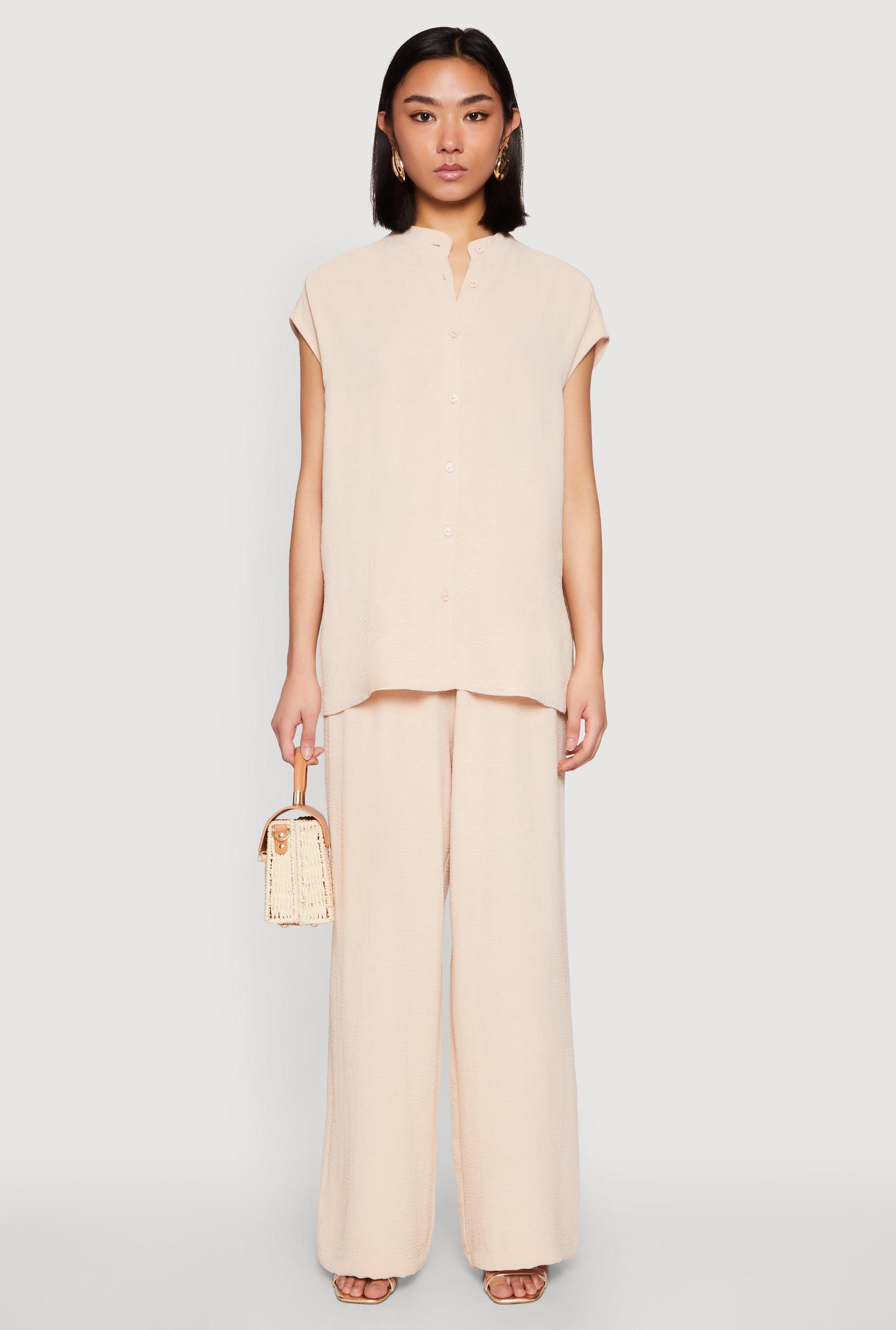 Womens Airy Wide Leg Pants Product Image