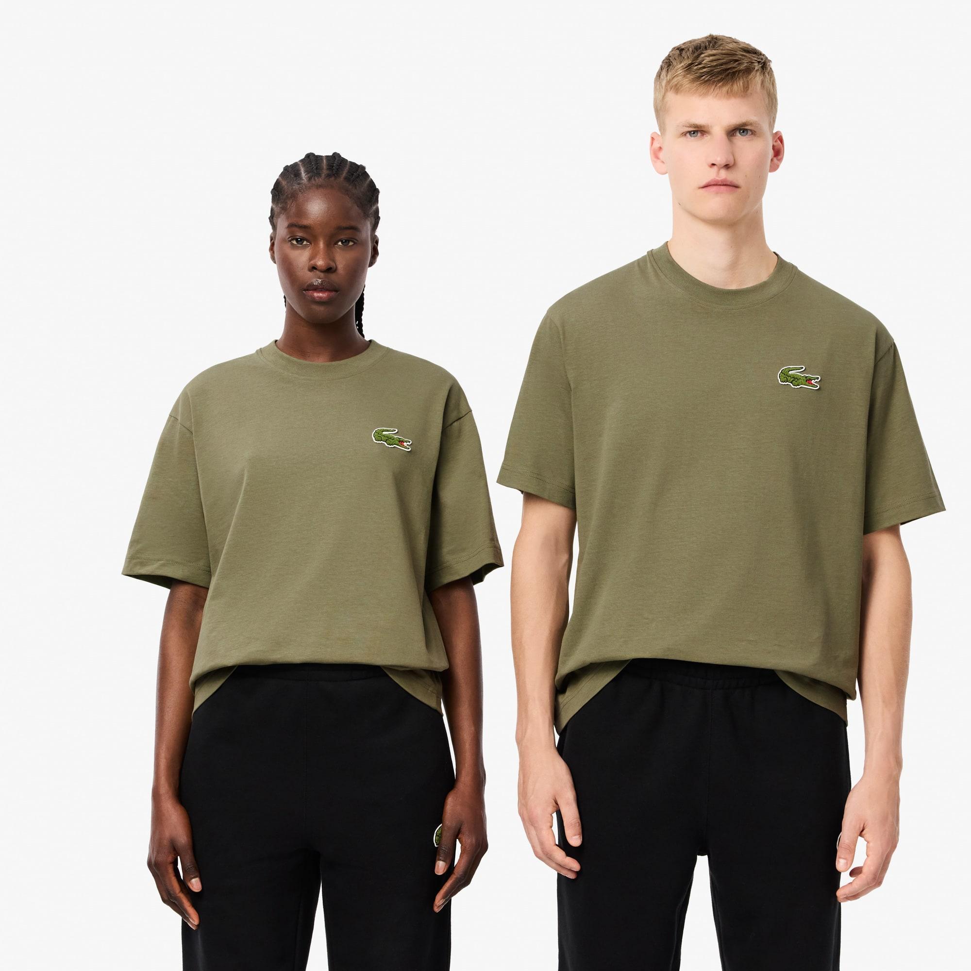 Unisex Loose Fit Heavy Cotton Badge T-Shirt Product Image