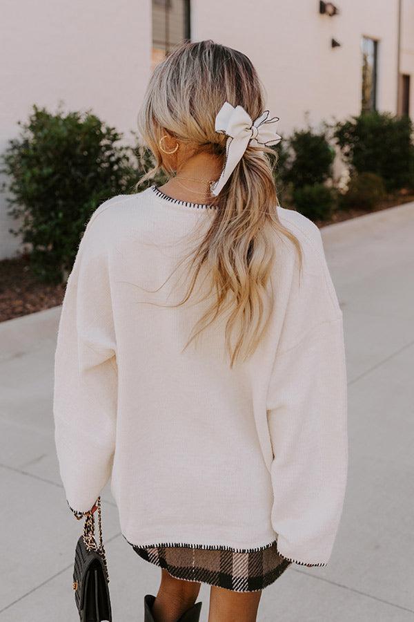 Maine Mornings Wool-Blend Sweater in Cream Product Image