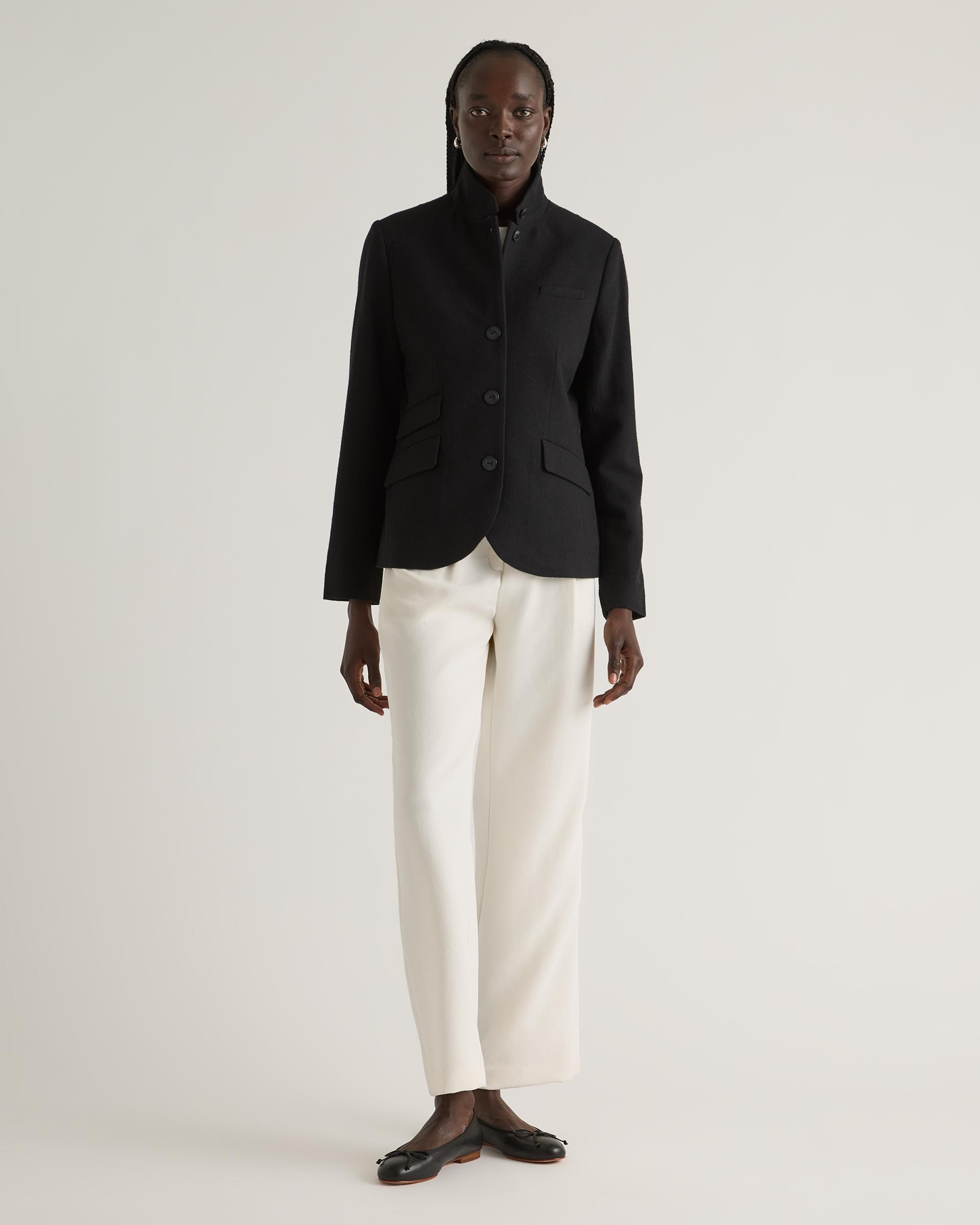 Quince | Women's Italian Wool Stand Collar Blazer Size XS Product Image