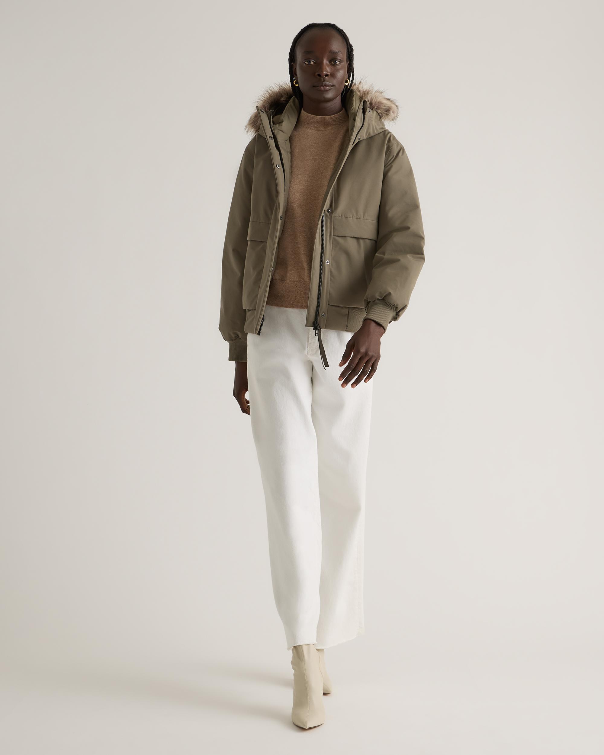 Quince | Women's Responsible Down Hooded Short Parka Recycled Polyester Product Image