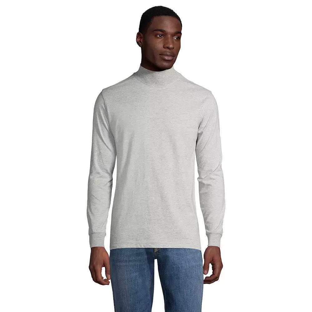 Big & Tall Lands' End Super-T Classic-Fit Mock Turtleneck, Men's, Size: 4XB, White Product Image