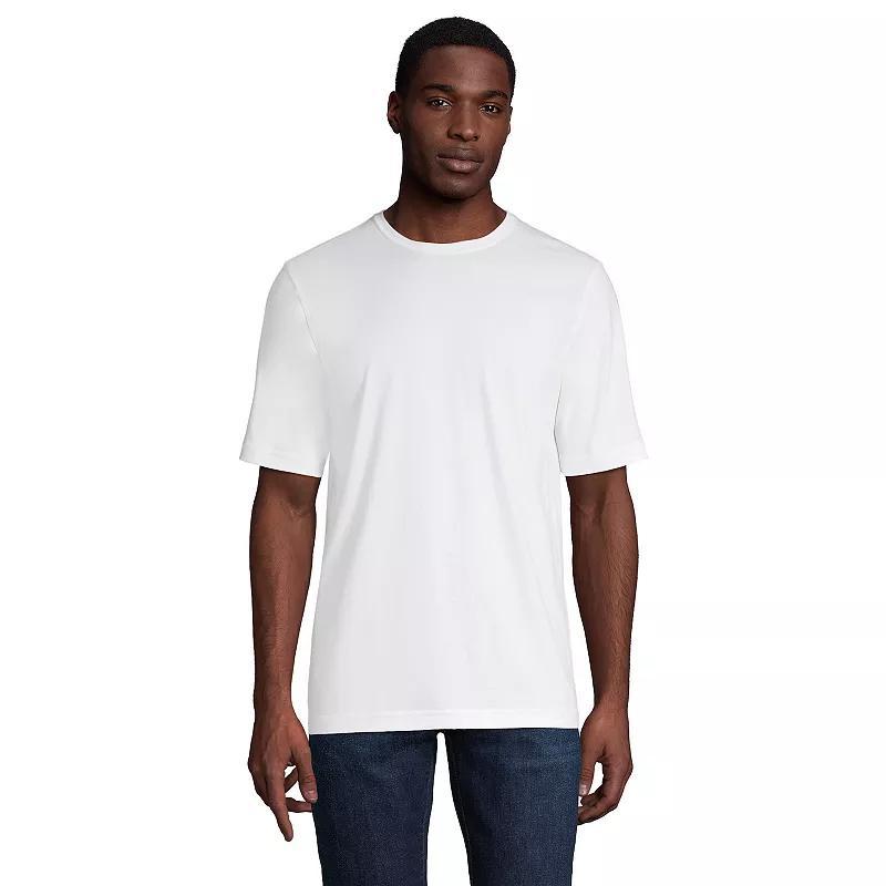 Men's Lands' End Supima Crewneck Tee, Size: Large, Radiant Blue Product Image