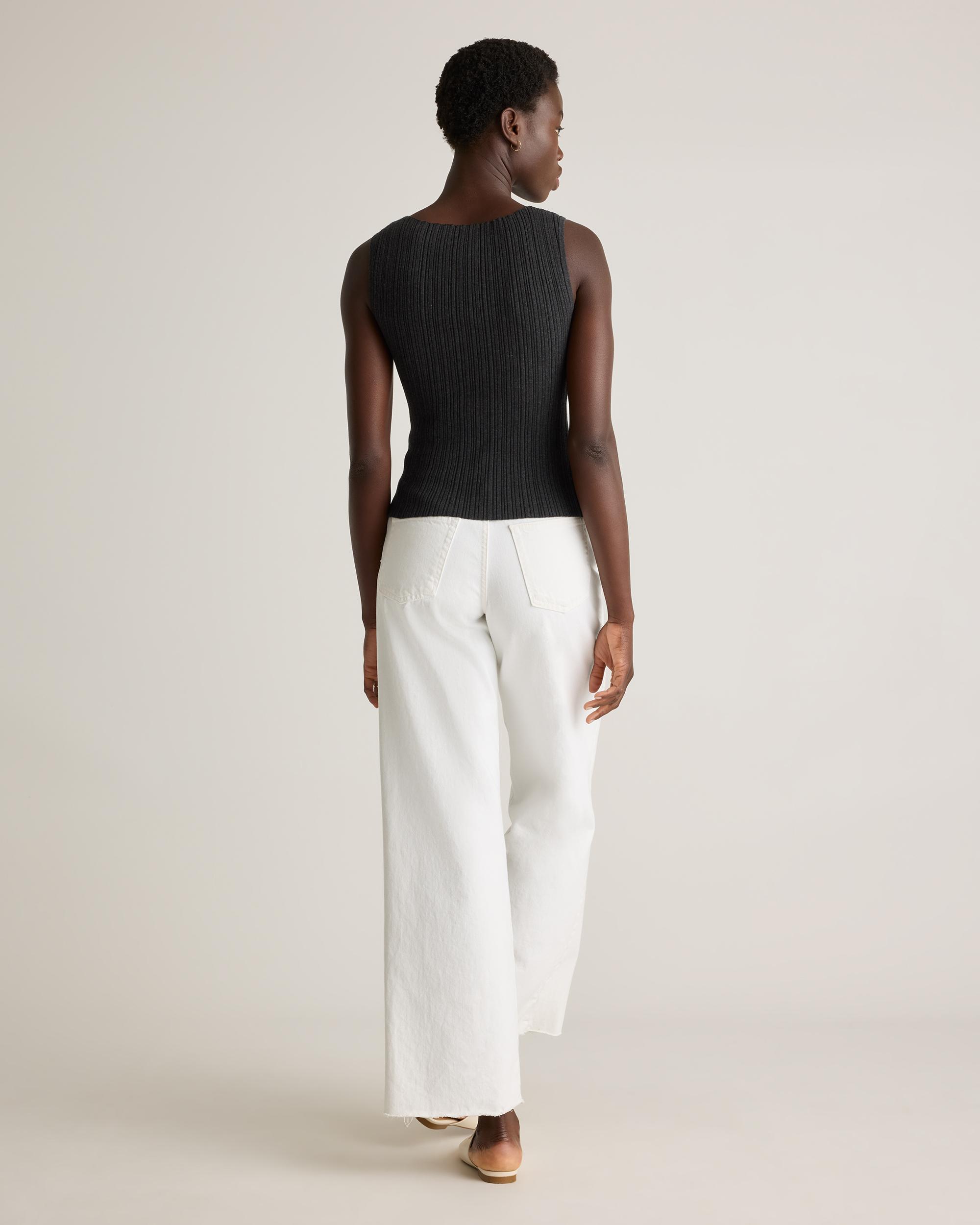Quince | Women's Cotton Cashmere Ribbed Tank Top Size XS Product Image