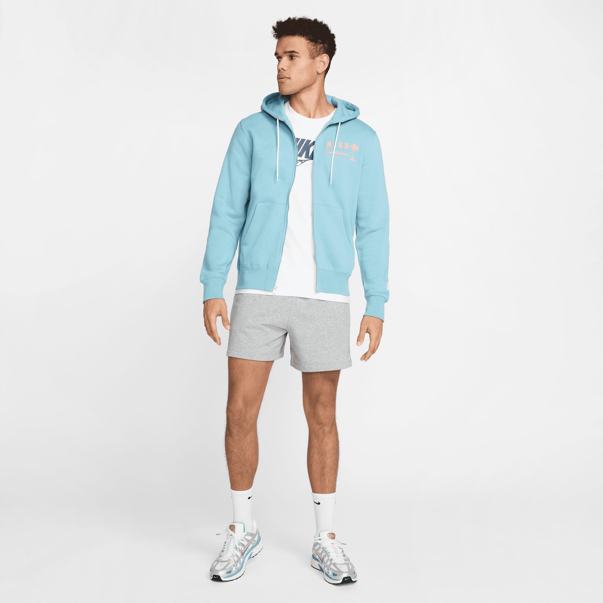 Mens Nike Tropical Graphic Full-Zip Fleece Hoodie Blue Turq Product Image