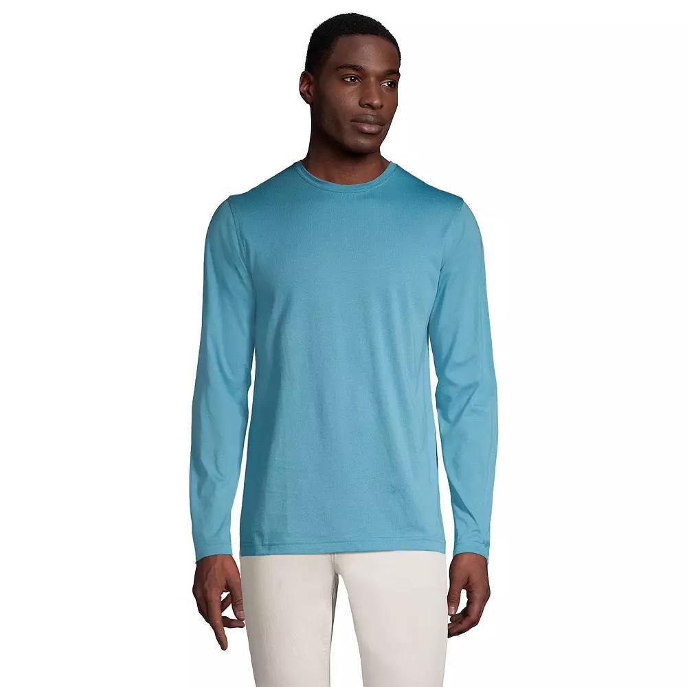 Men's Lands' End Classic-Fit Supima Tee, Size: Small, Grey Product Image