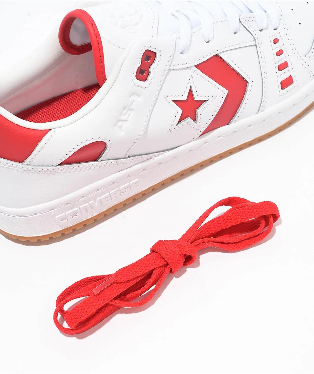 Converse AS-1 Pro White & Red Skate Shoes Product Image