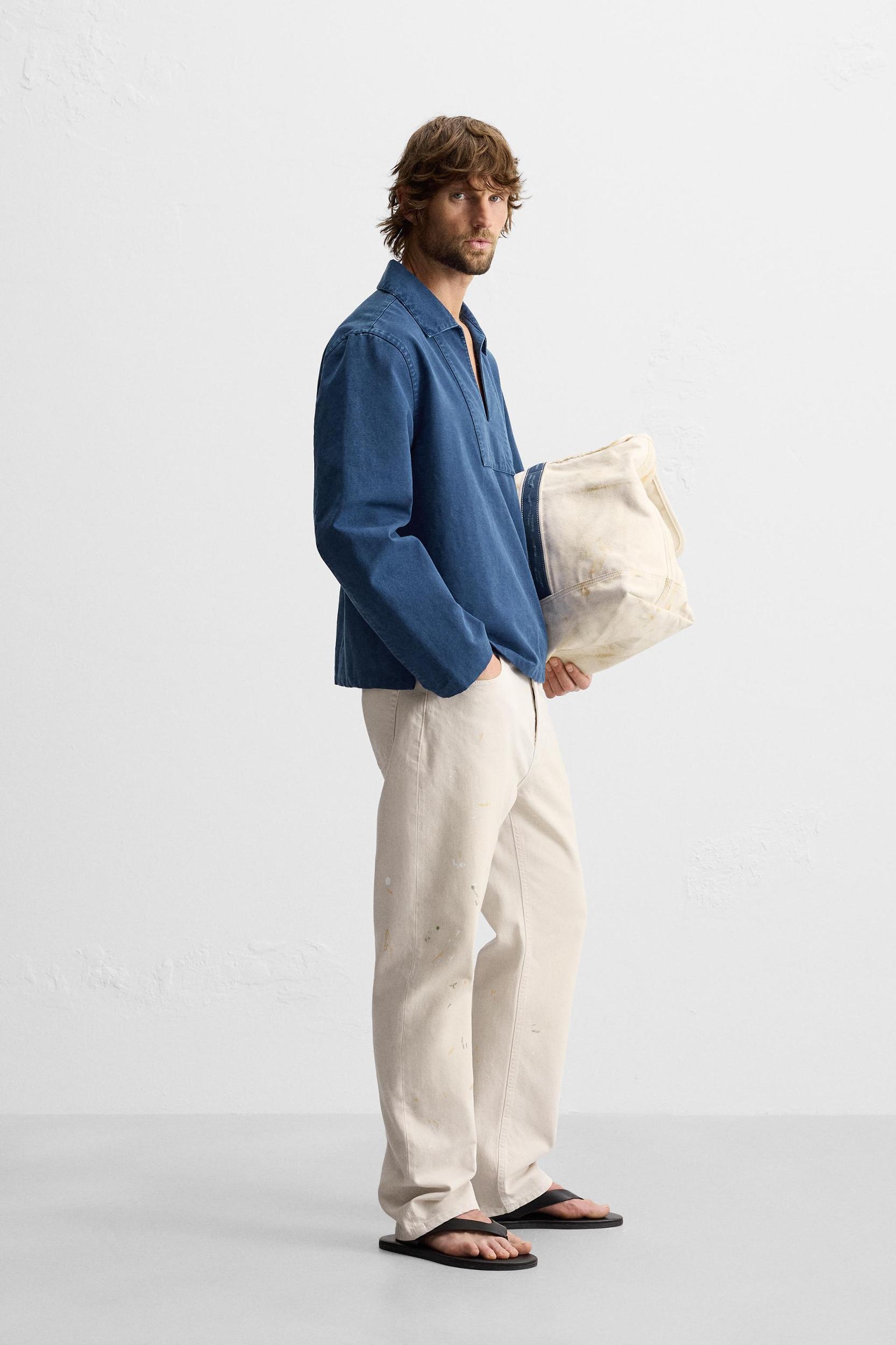 WASHED SMOCK OVERSHIRT Product Image