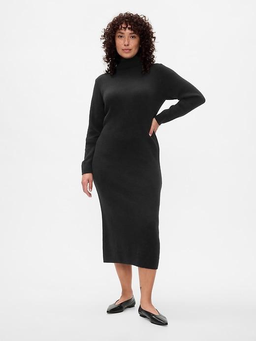 CashSoft Turtleneck Maxi Sweater Dress Product Image