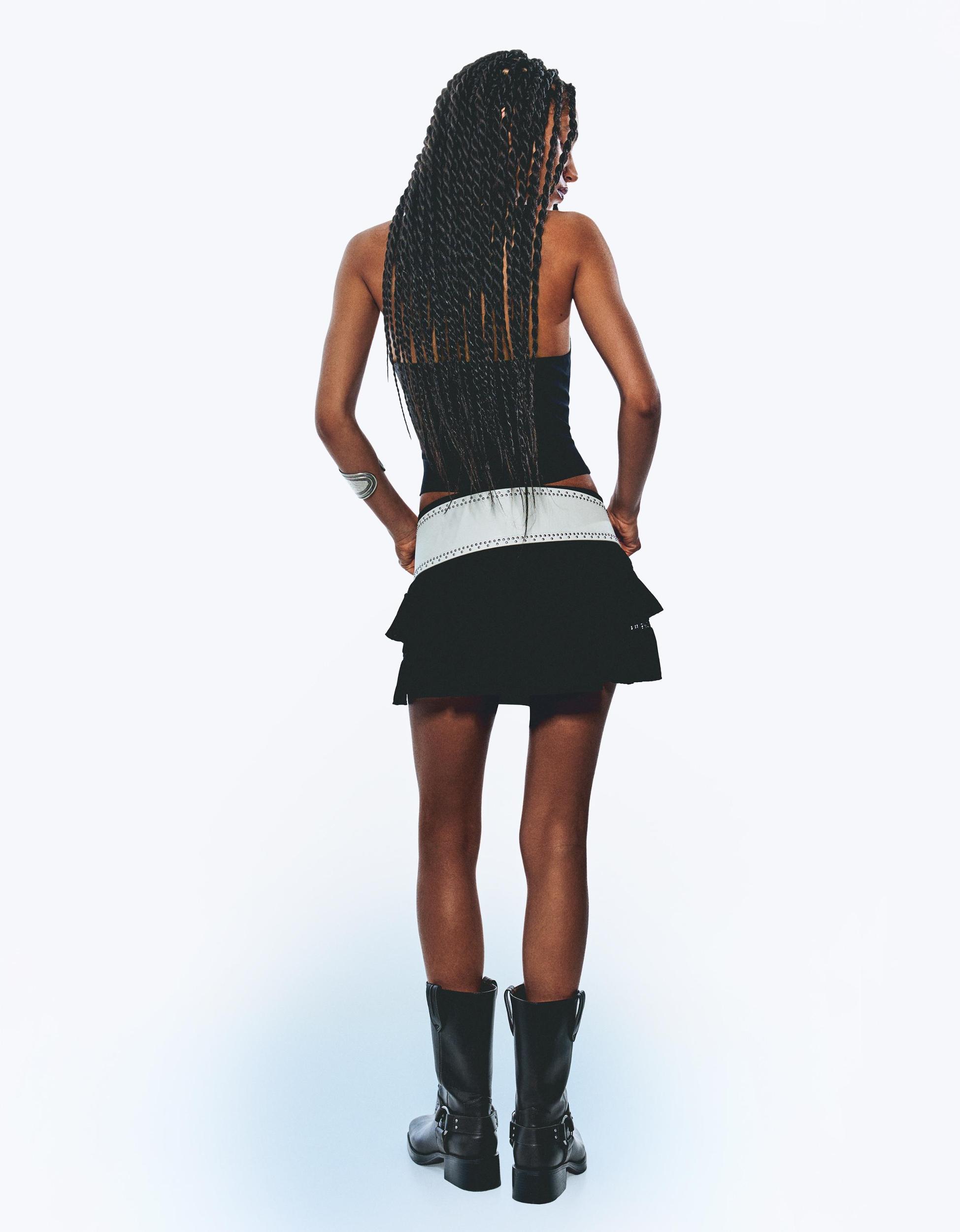 Textured boho skort Product Image