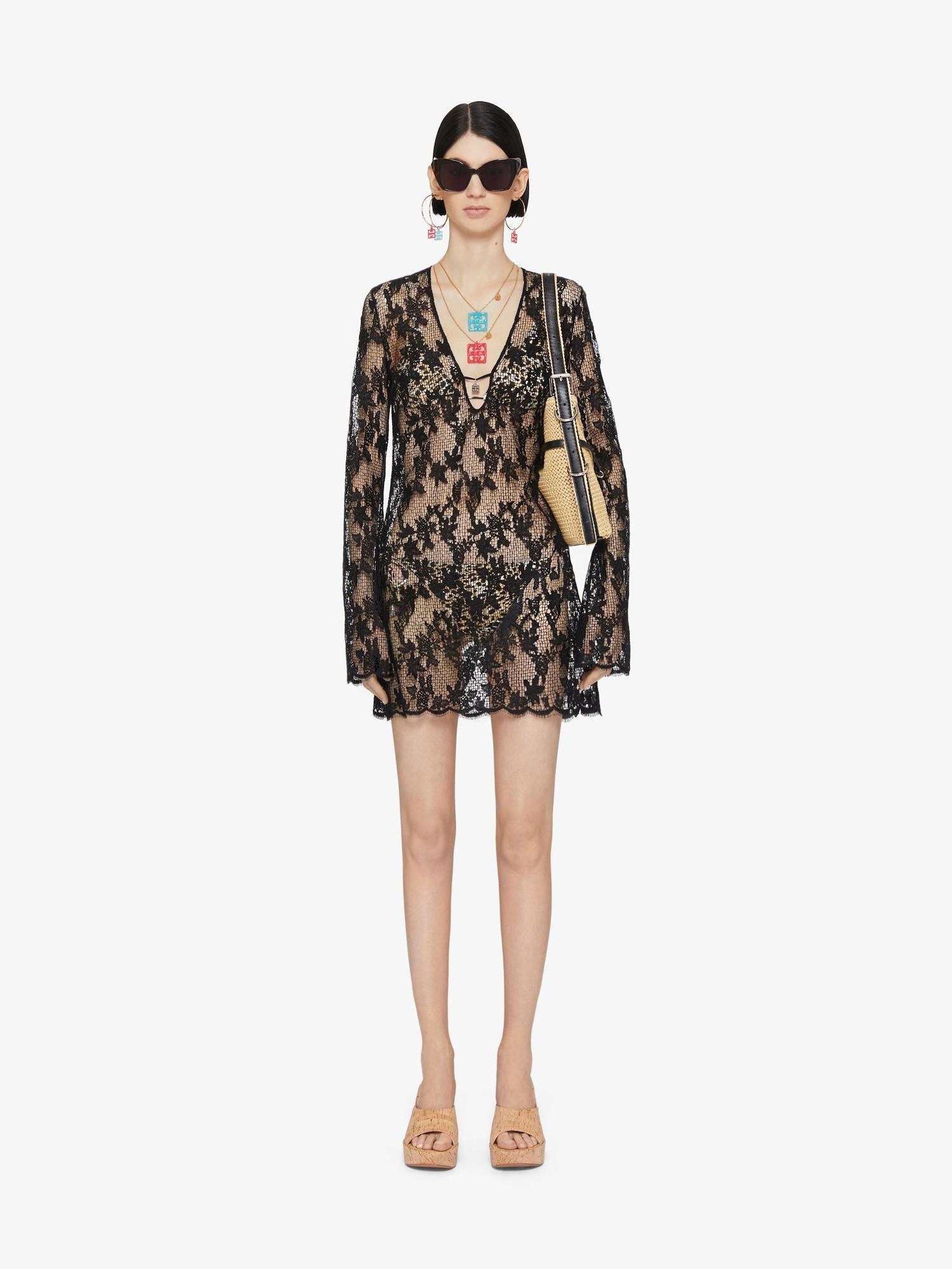 Dress in lace with 4G detail Product Image