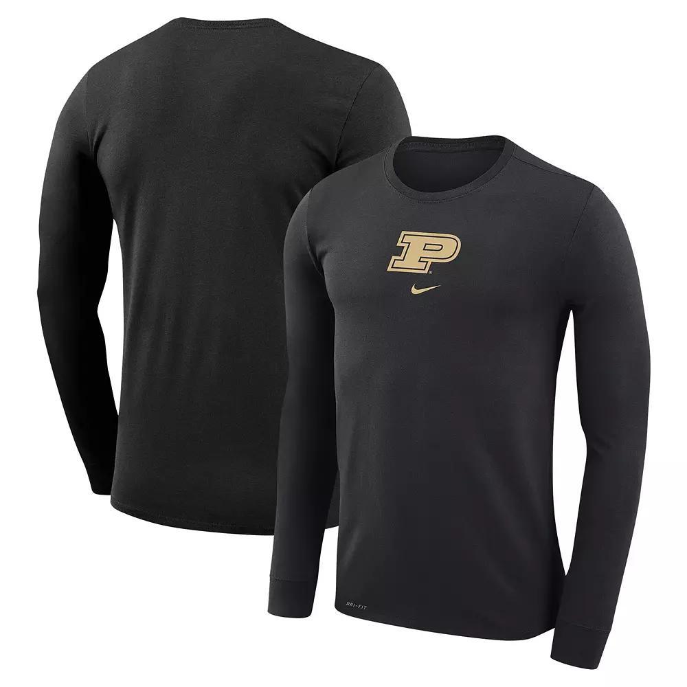 Men's Nike  Black Purdue Boilermakers Basketball Shootaround Long Sleeve T-Shirt, Size: Small Product Image