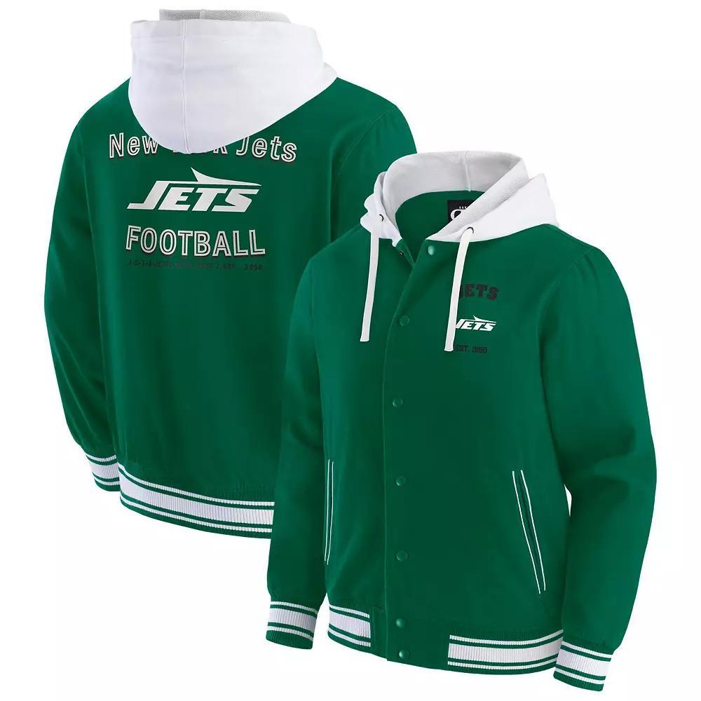 Men's Darius Rucker Collection by Fanatics Green New York Jets Full-Snap Hoodie Jacket, Size: 2XL Product Image