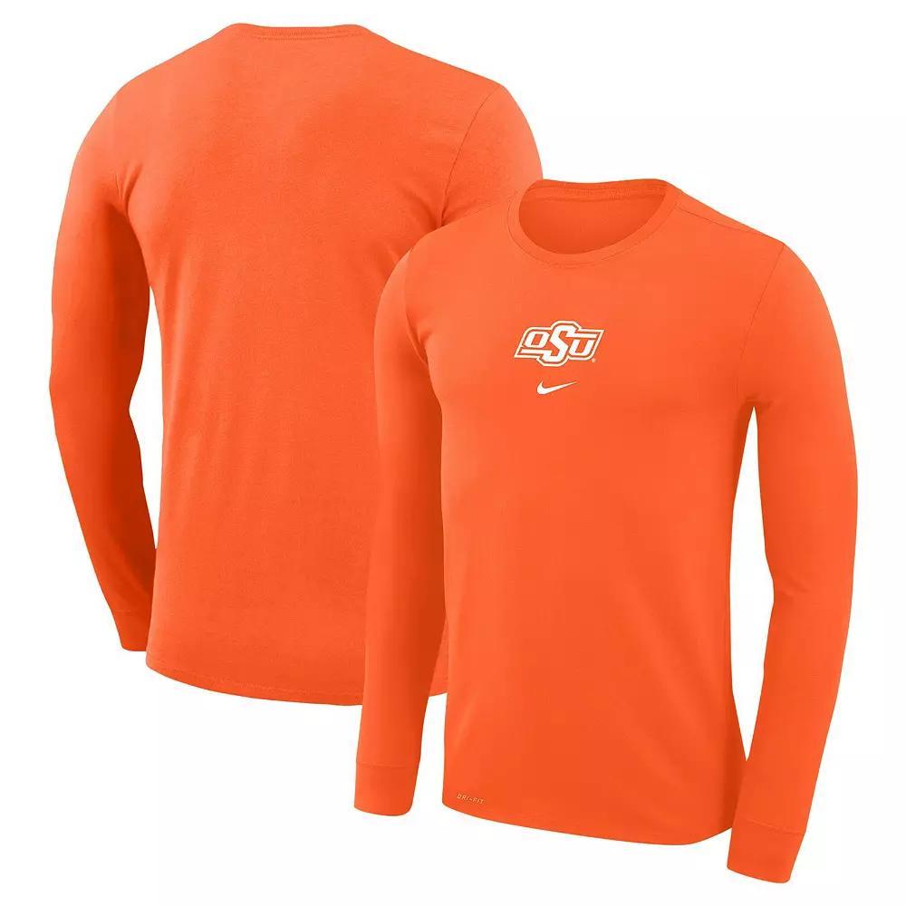 Men's Nike  Orange Oklahoma State Cowboys Basketball Shootaround Long Sleeve T-Shirt, Size: Medium Product Image