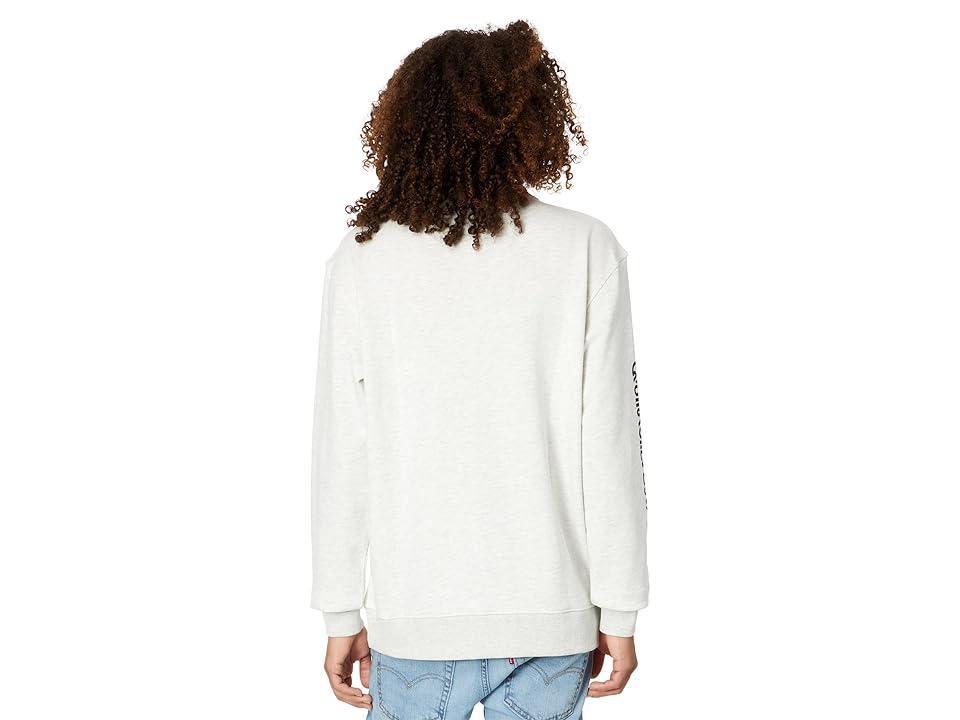 Quiksilver The Original Crew Sweatshirt Marble Heather) Men's Clothing Product Image