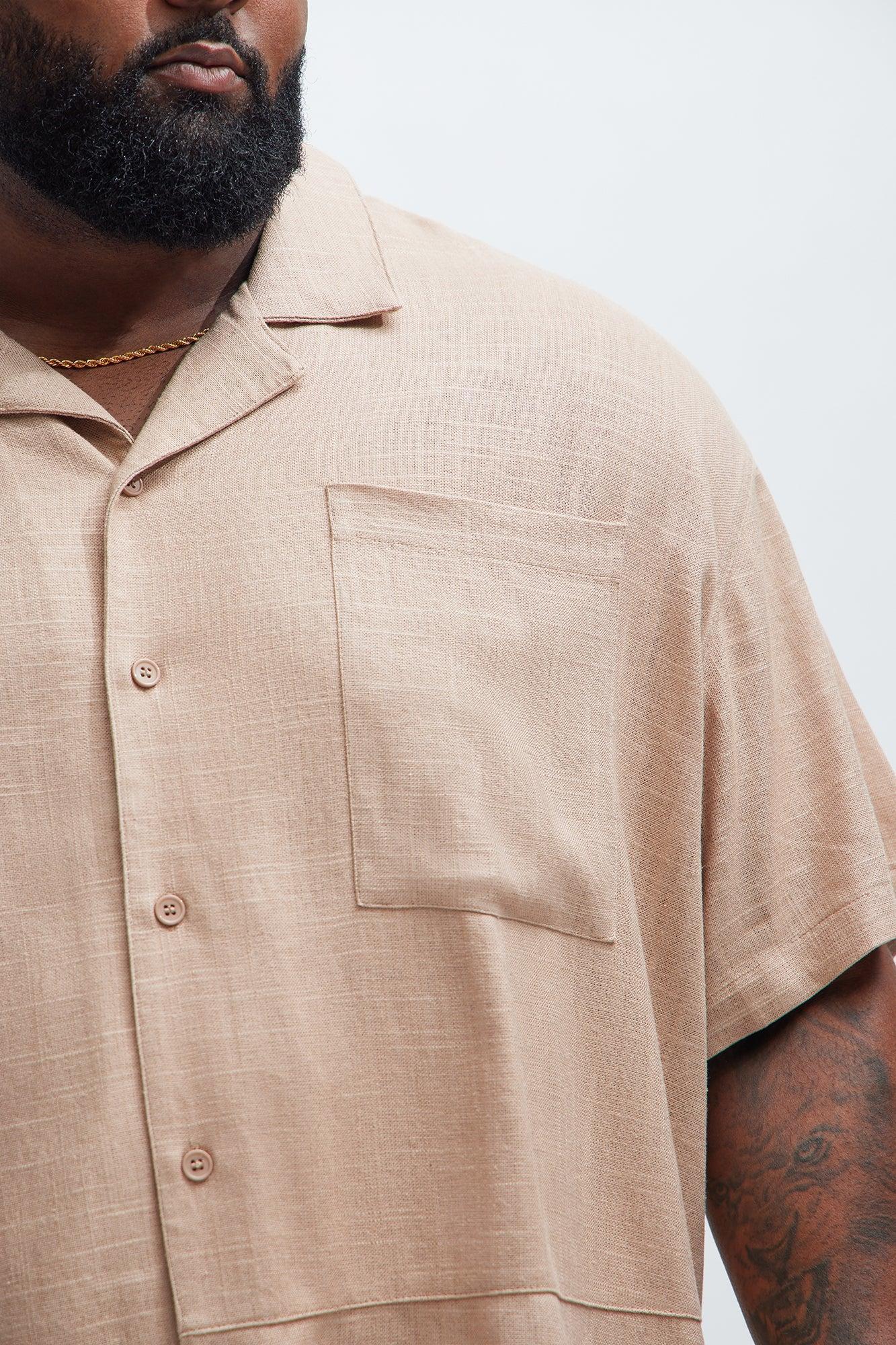 Silas Linen Shirt - Taupe Product Image