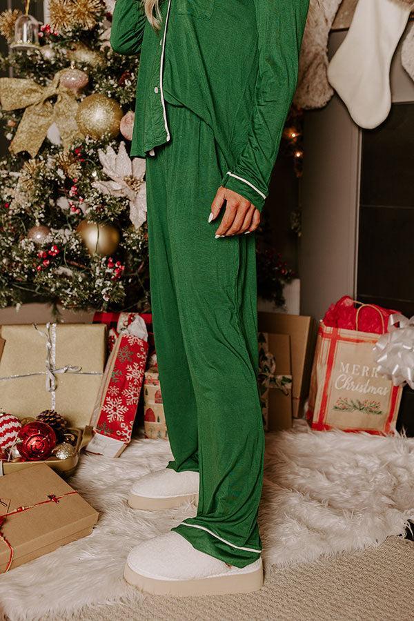 Early Morning Pajama Pants in Green Product Image