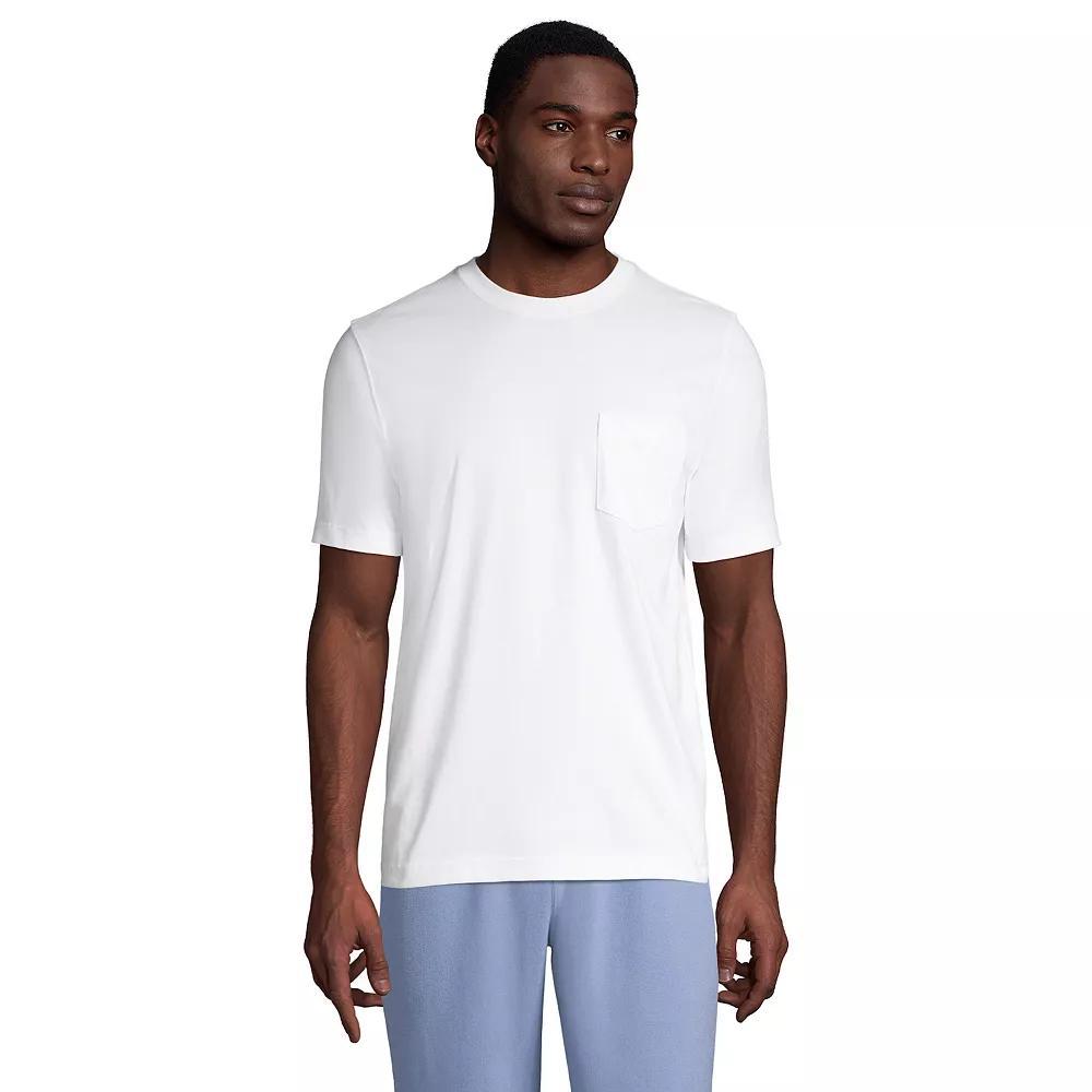 Big & Tall Lands' End Short Sleeve Super-T Pocket Tee, Men's, Size: 3XB, Radiant Blue Product Image
