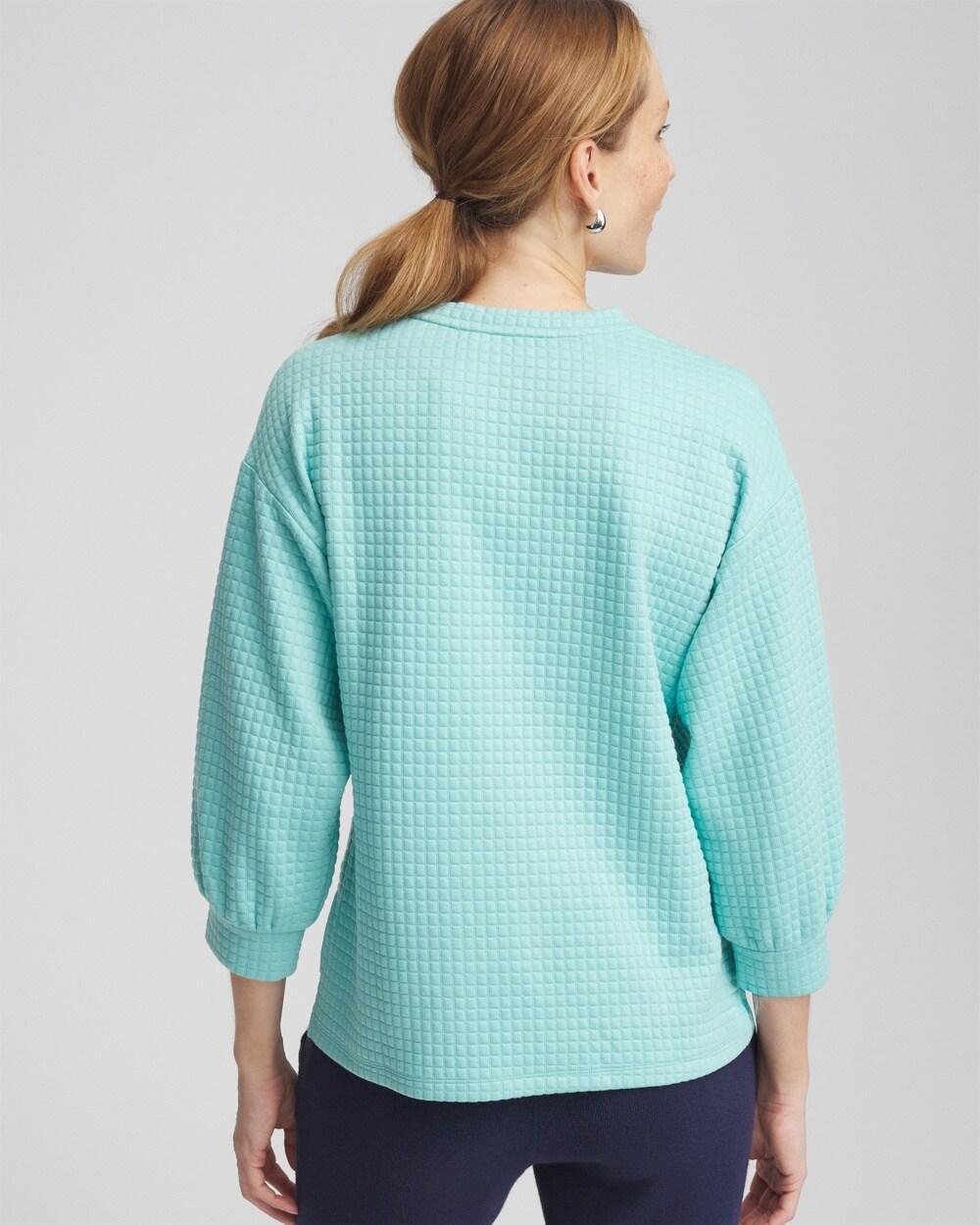 Zenergy® Jacquard Bubble-Sleeve Top Product Image