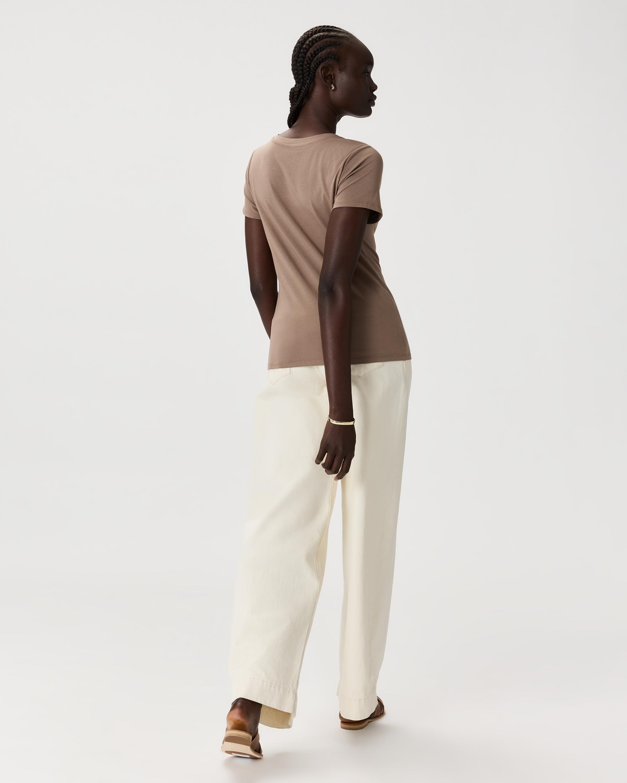 Quince | Women's Cotton Modal Scoop Neck T-Shirt Size XS, Cotton/Modal Product Image