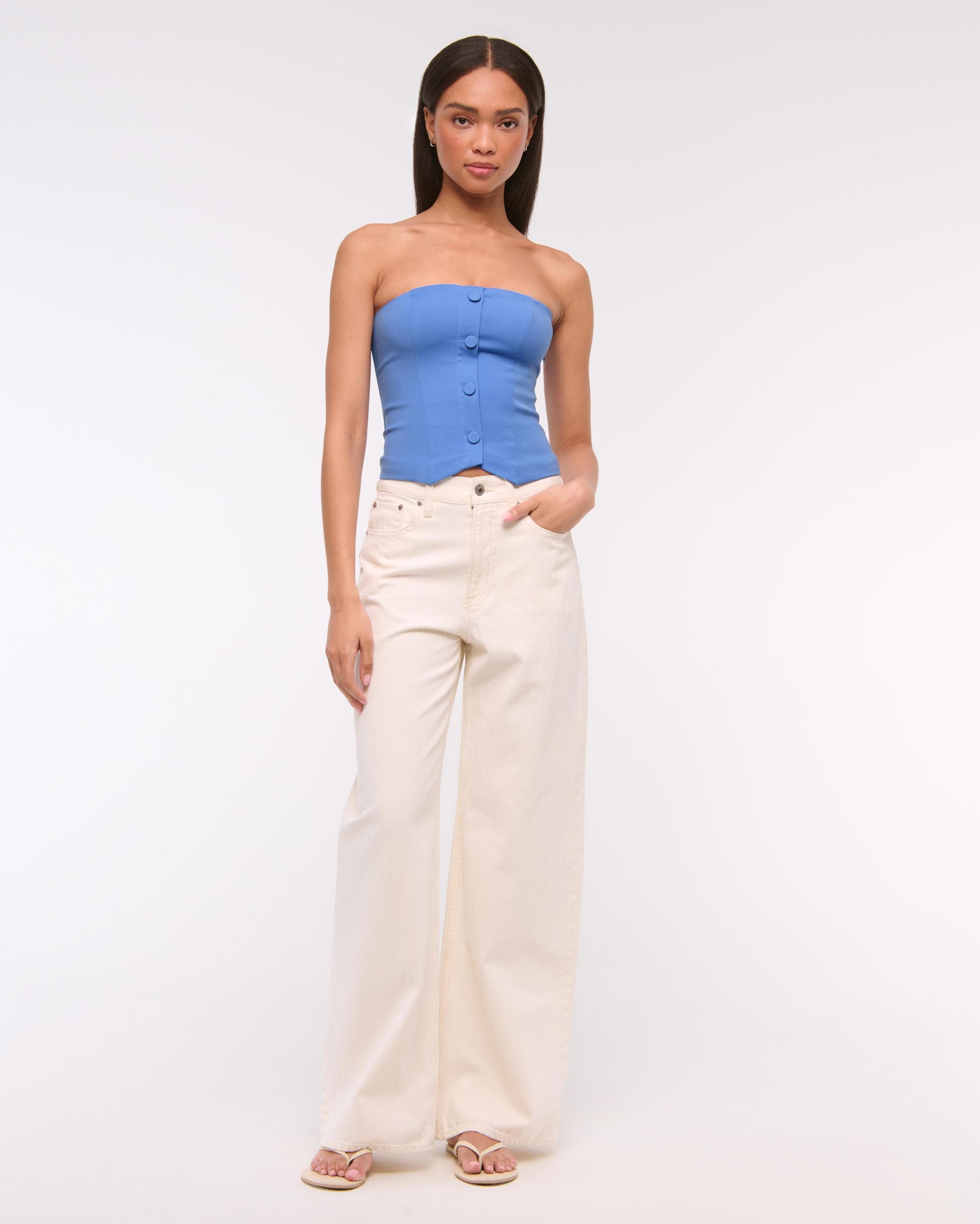 Strapless Cropped Vest Top Product Image