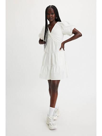 Volume Sleeve Tiered Dress Product Image