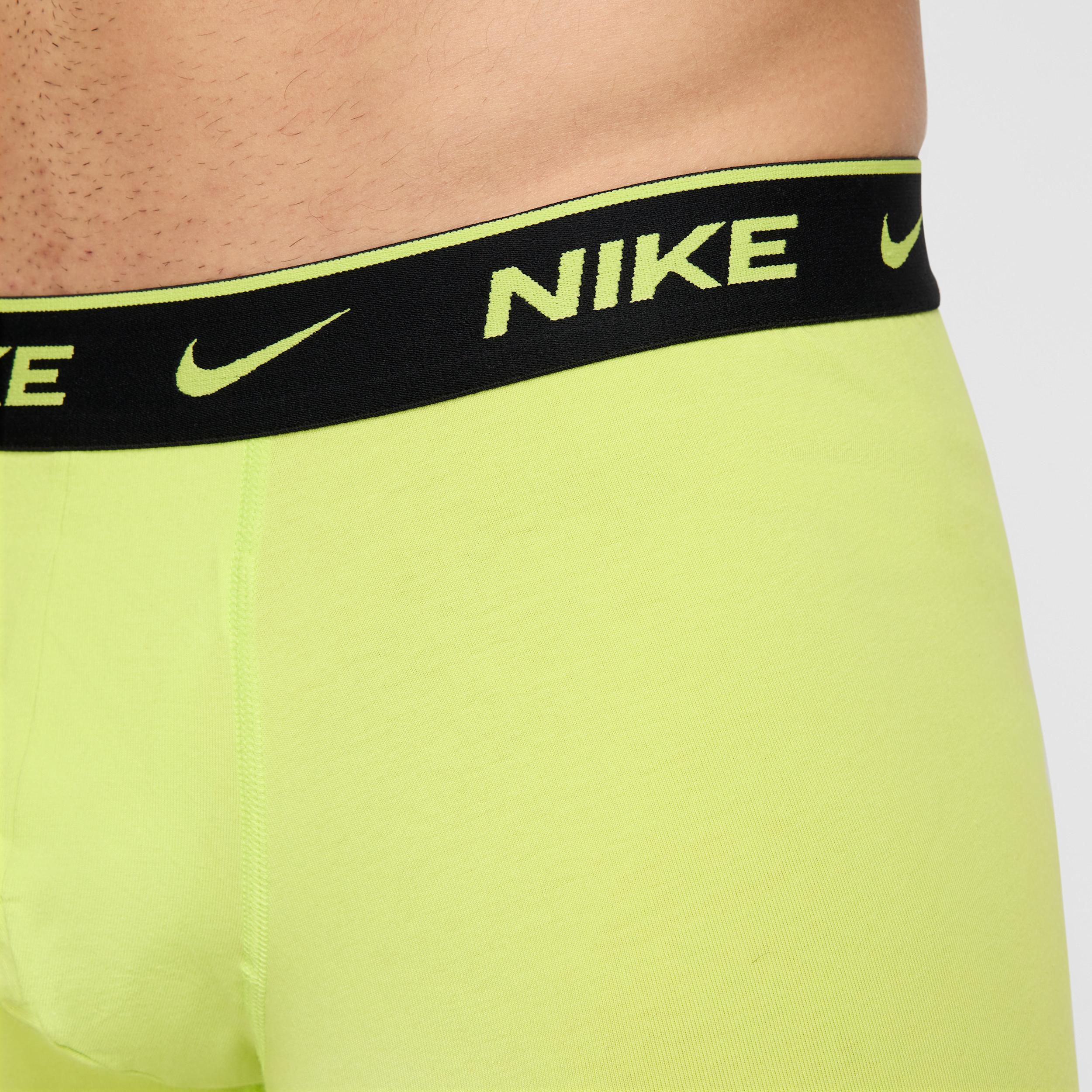 Mens Nike 3-Pack Dri-FIT Essential Cotton Stretch 6 Boxer Briefs Green Product Image