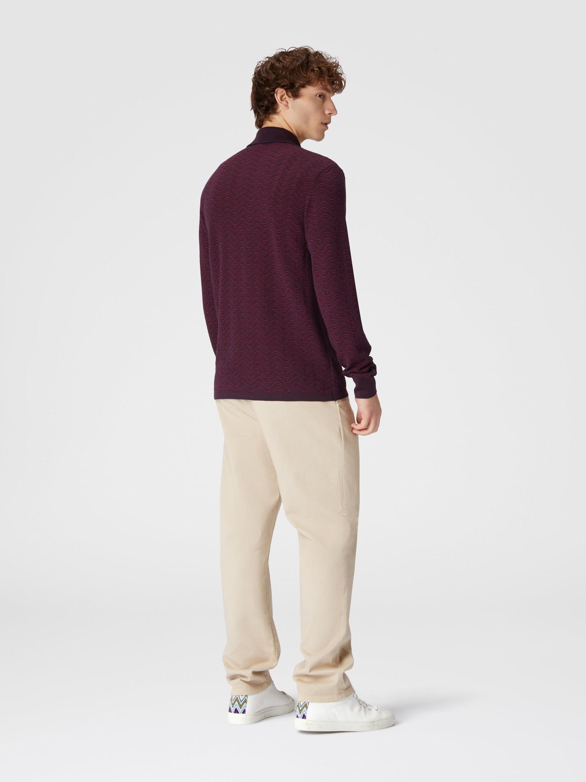Virgin wool and viscose shirt with wave pattern Product Image
