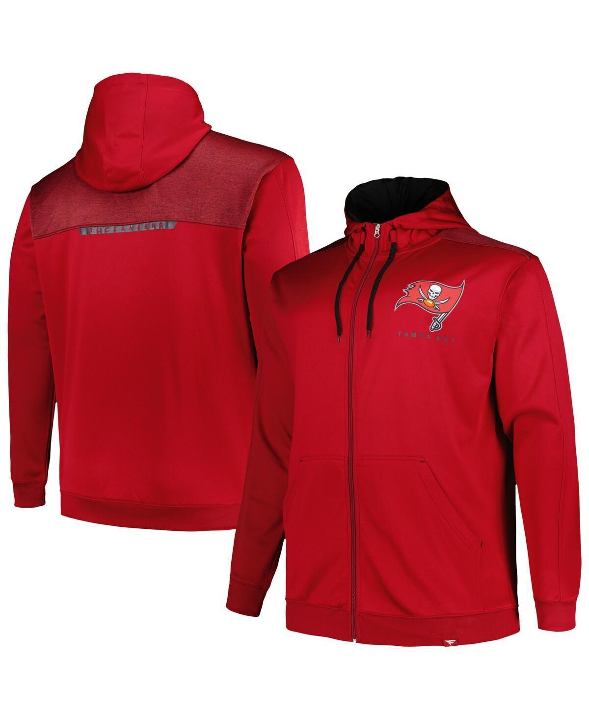 Men's Profile Red Tampa Bay Buccaneers Big & Tall Defender Full-Zip Hoodie, Size: 3XB Product Image