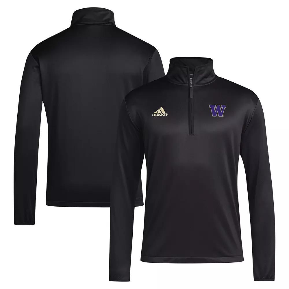 Men's adidas Royal Kansas Jayhawks Coaches Sideline Quarter-Zip Top, Size: Large, Blue Product Image