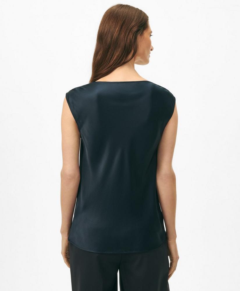 Cowl Neck Blouse in Washable Silk Charmeuse Product Image