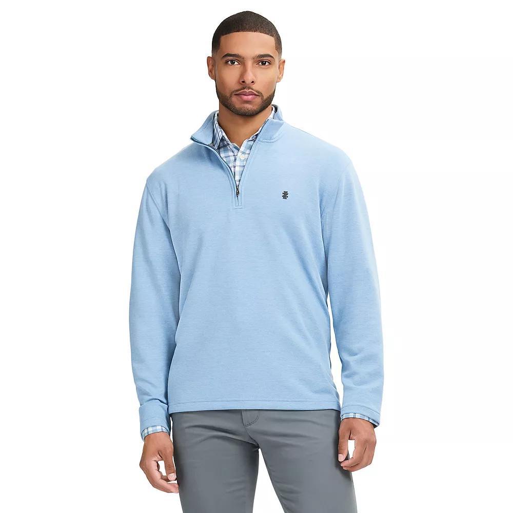 Men's IZOD 1/4-Zip Long Sleeve Sweatshirt, Size: Large, Camel Grey Product Image