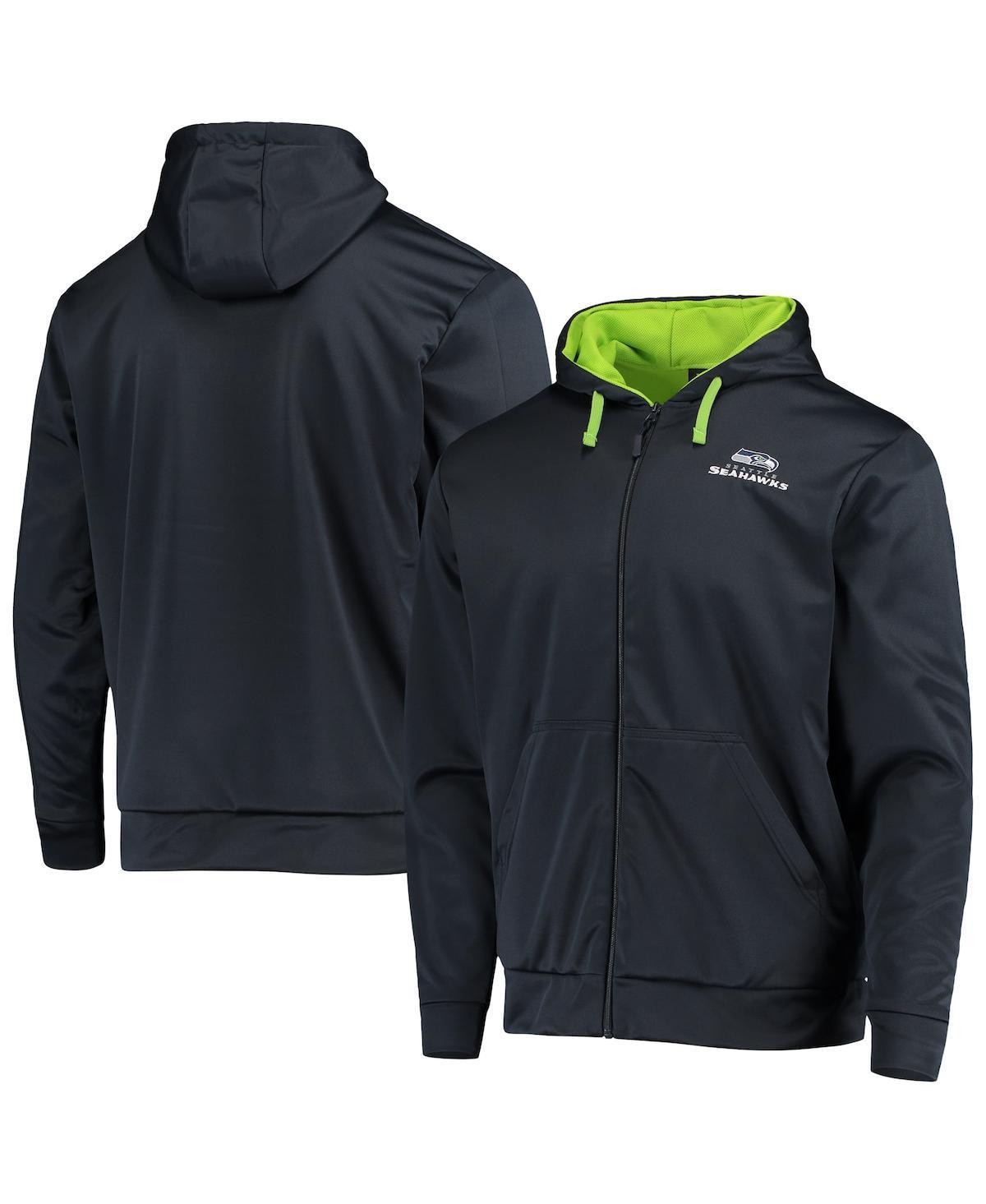Mens Dunbrooke College /Neon Green Seattle Seahawks Apprentice Full-Zip Hoodie Blue Product Image