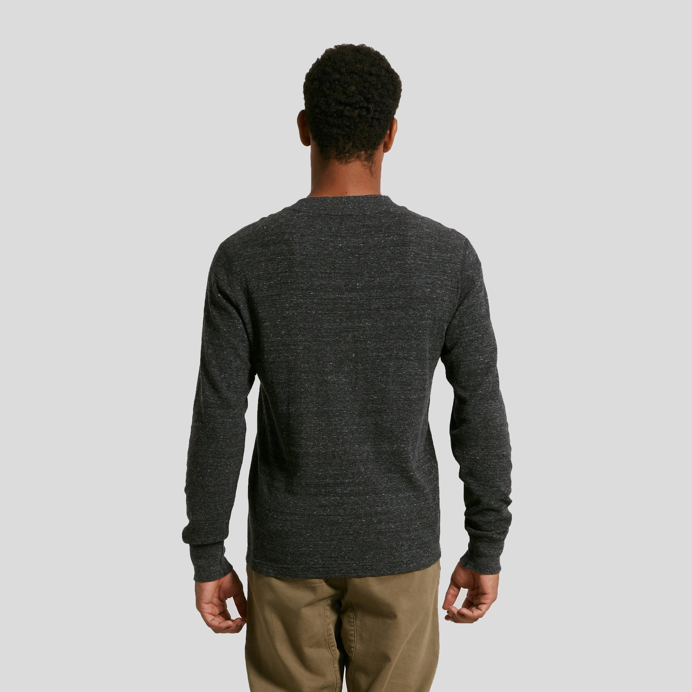 New Windsor Double Cloth Henley - Charcoal Heather Product Image