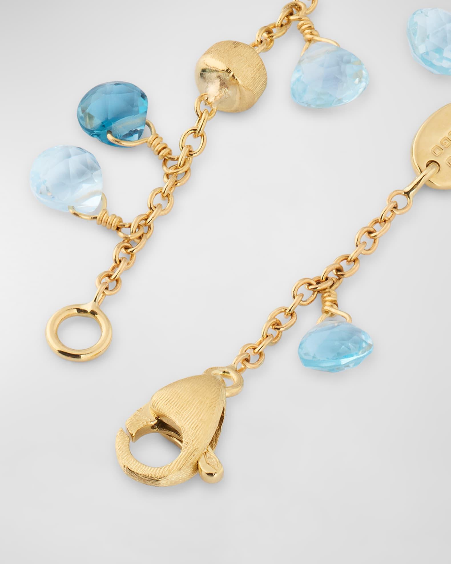 18K Yellow Gold Long Necklace with Mixed Topaz, 36"L Product Image