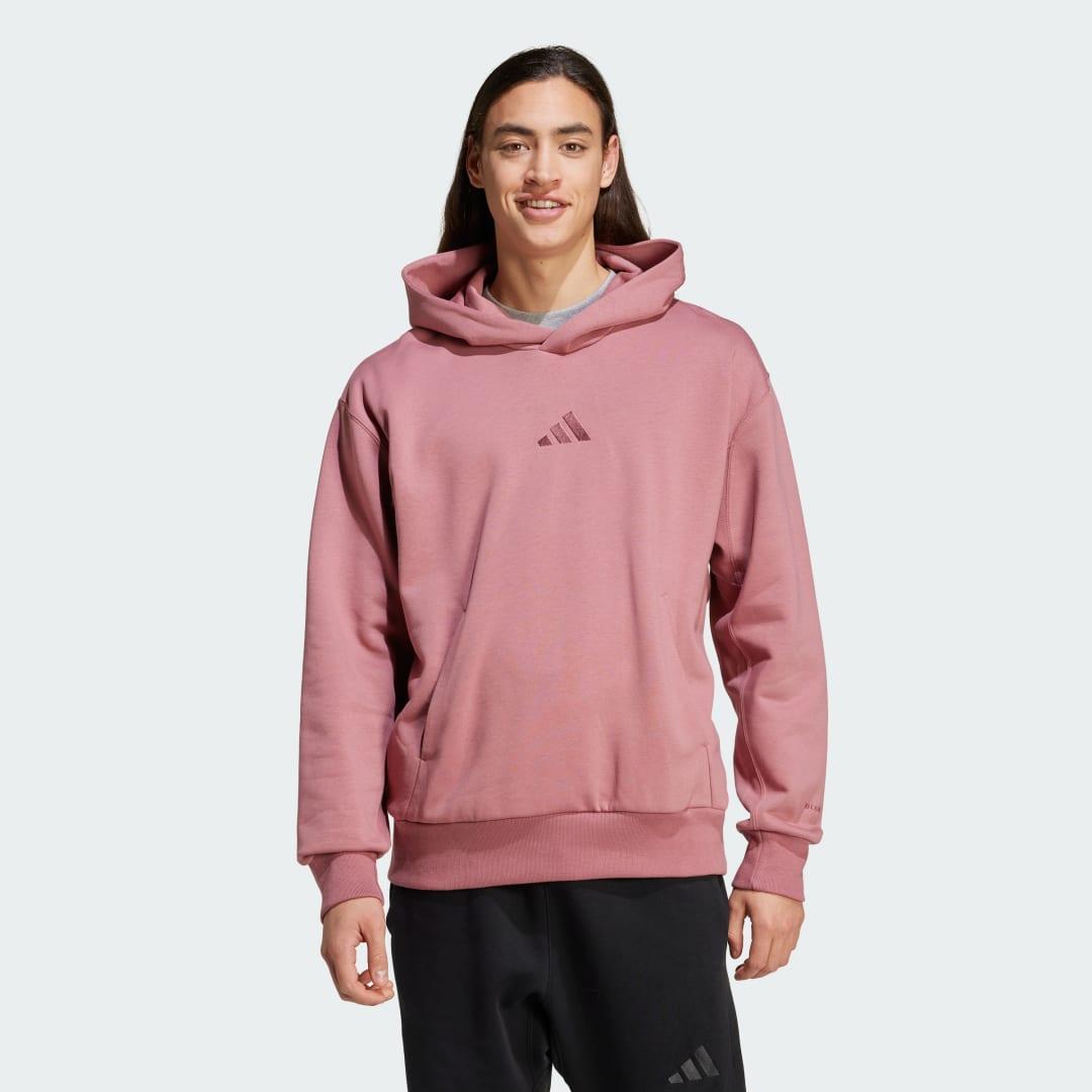 adidas ALL SZN Fleece Hoodie Black S Mens Product Image