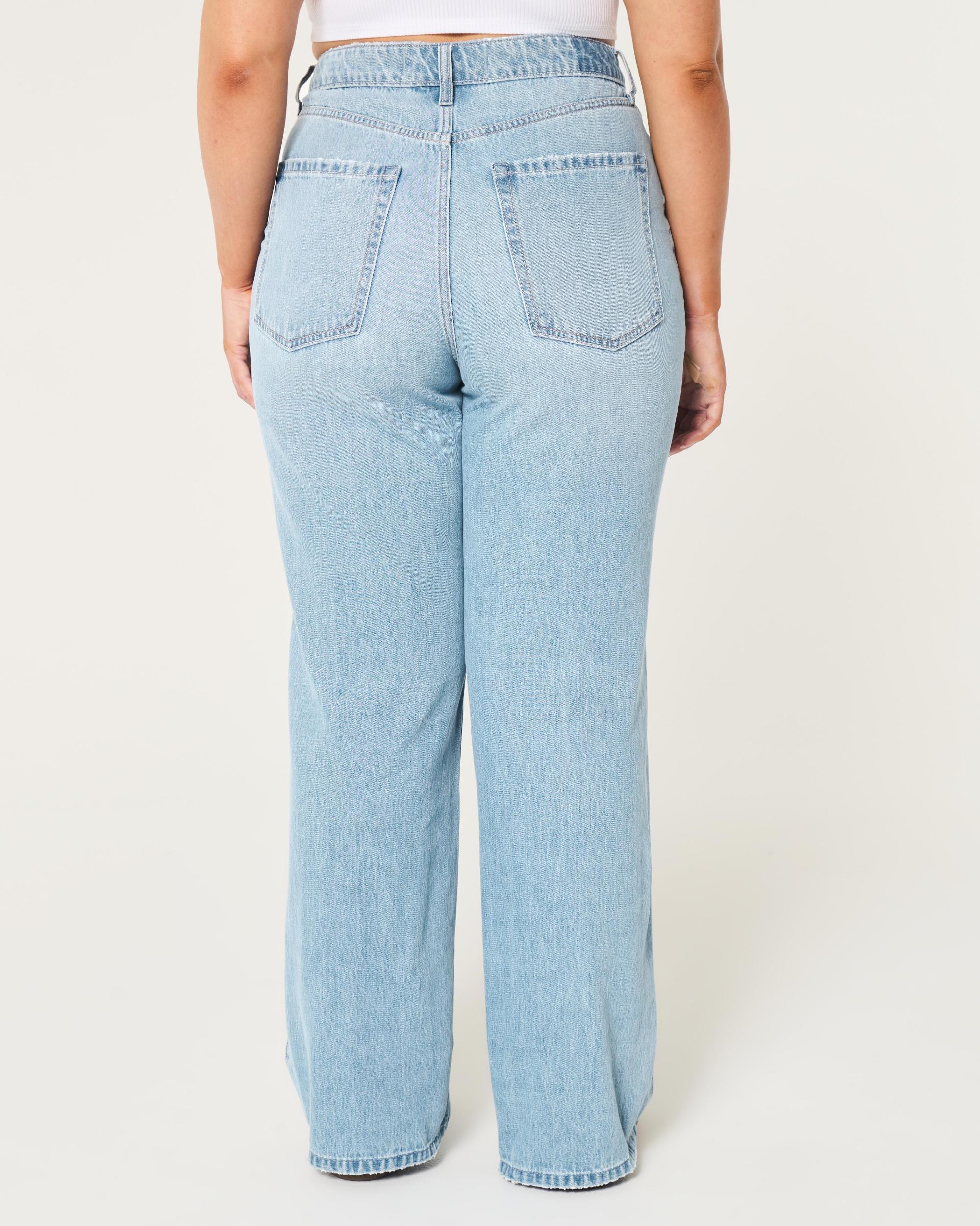Curvy Ultra High-Rise Medium Wash Baggy Jeans Product Image